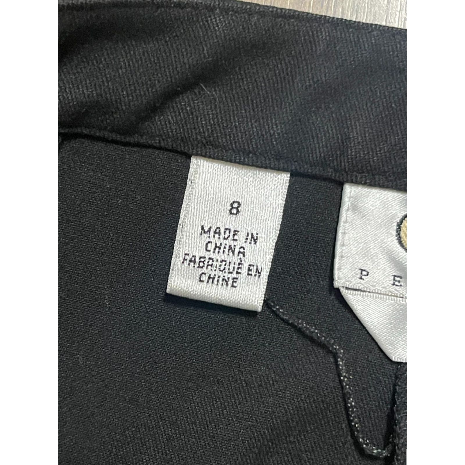 Talbots Talbots Pants Women 8P Black Stretch Dress Pants Flat Front Petite Regular Inseam 28 Leather? Size 30" / US 8 / IT 44 - 5 Thumbnail