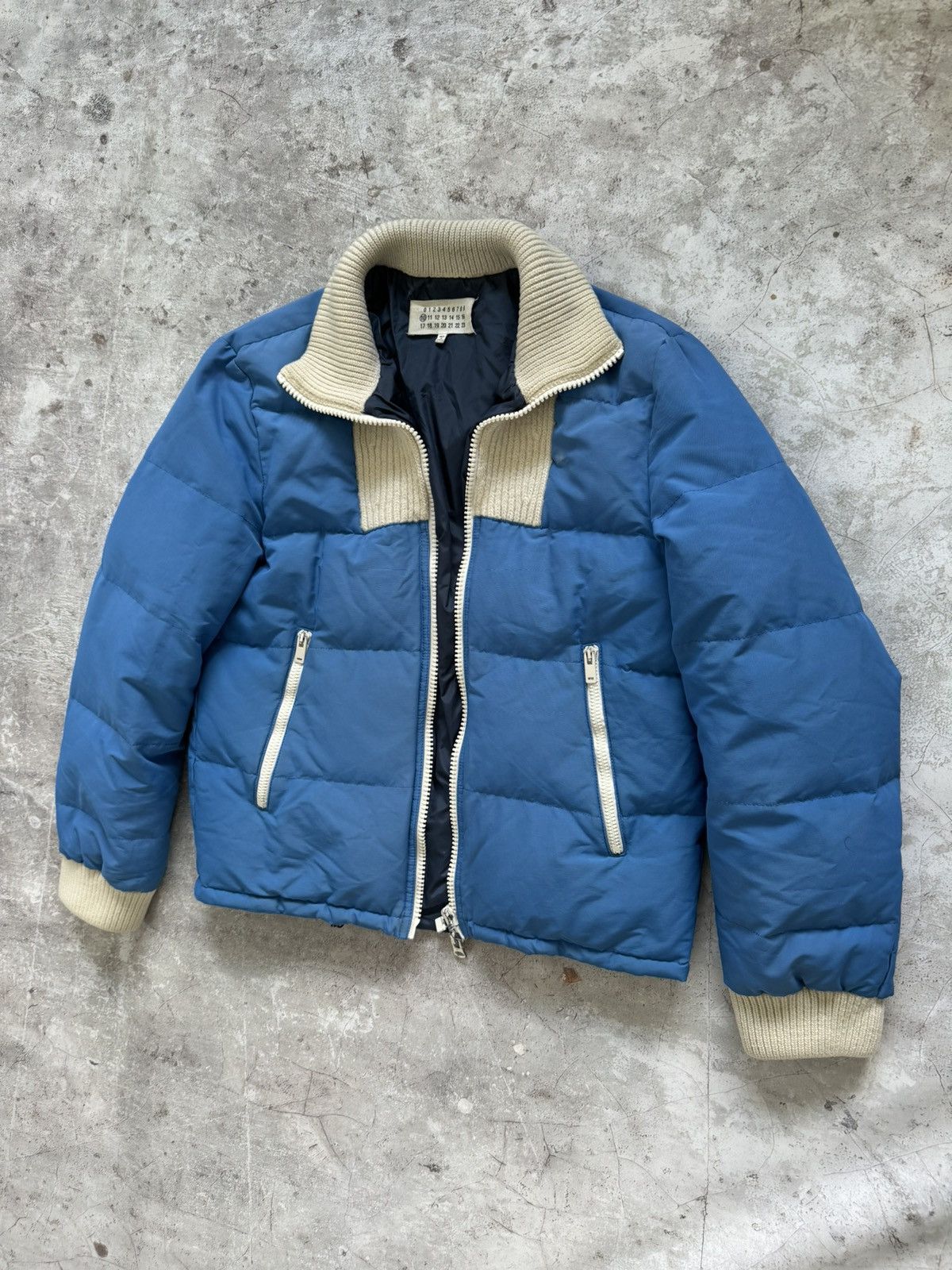 Maison Margiela Maison Martin Margiela Down Jacket Knit Switching Blue 15AW Size US M / EU 48-50 / 2 - 3 Thumbnail