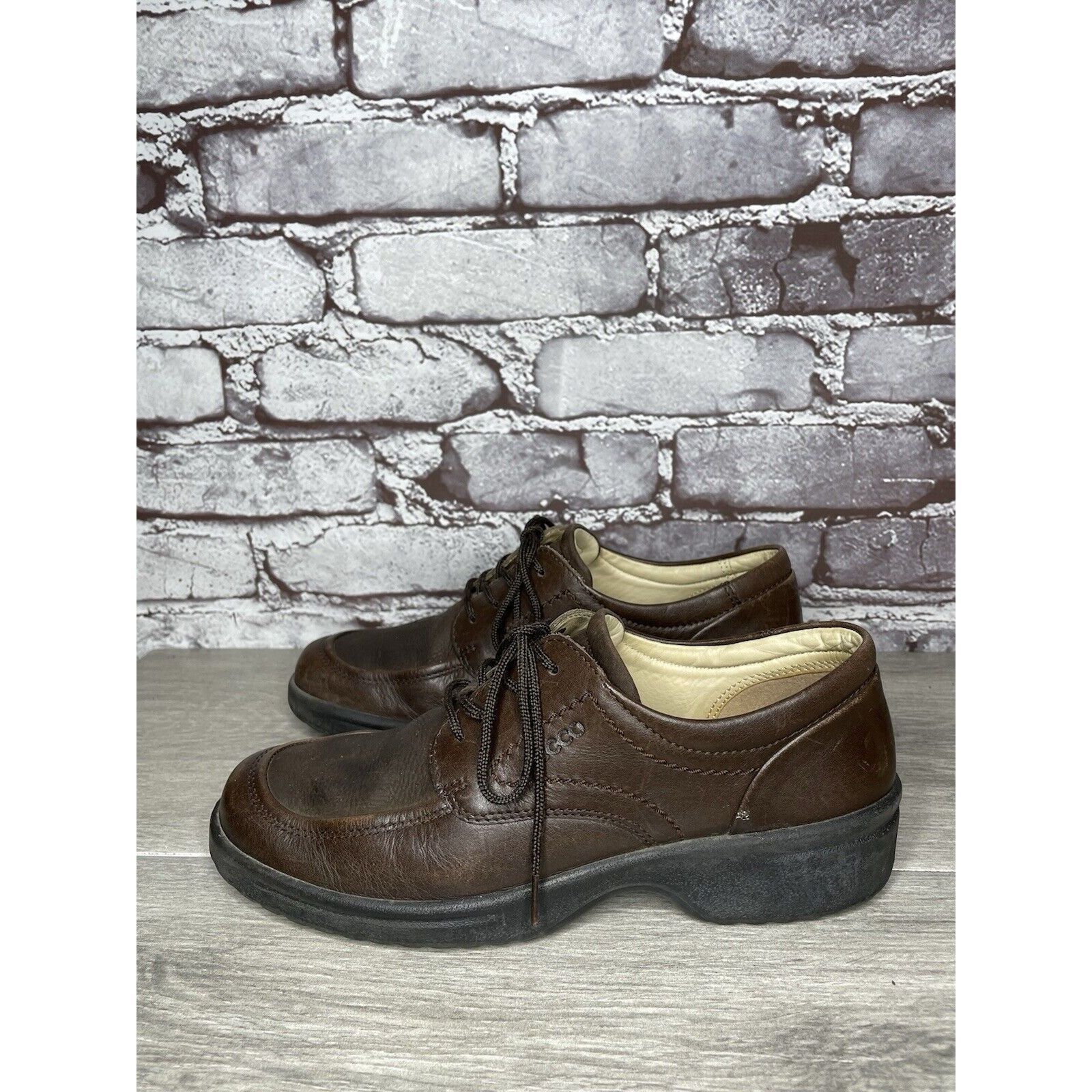 Ecco Ecco Choice Brown Suede Leather Comfort Lace Up Shoes Women’ Size US 7.5 / IT 37.5 - 9 Thumbnail