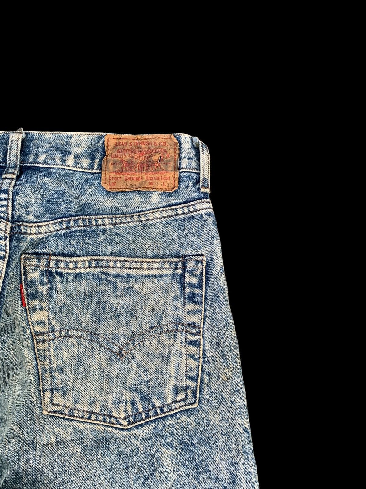 Kapital VINTAGE LEVI'S 502x SELVEDGE BIG E ASICWASH DISTRESSED DENIM Size US 28 / EU 44 - 13 Thumbnail