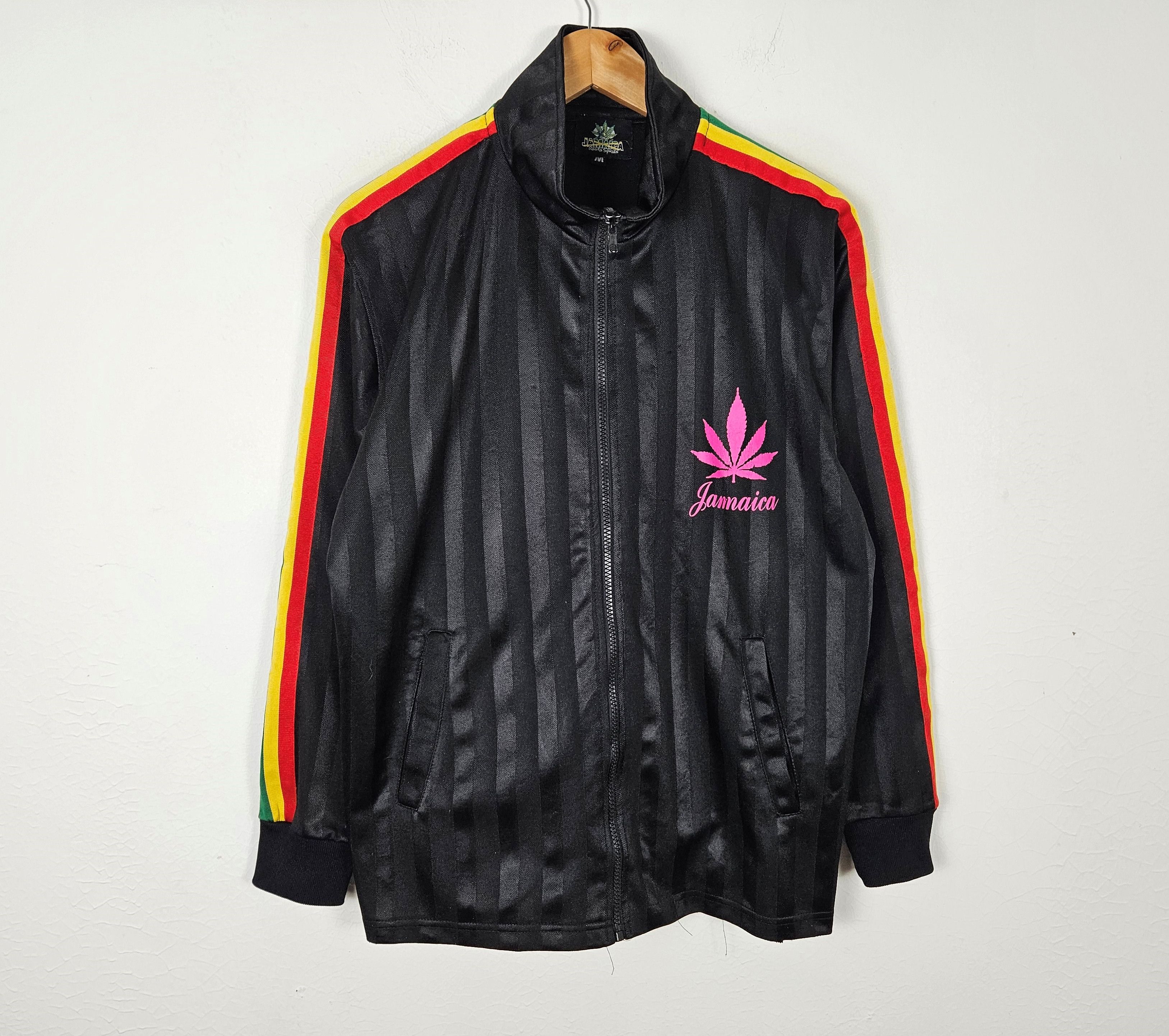 Vintage Vintage Jamaica reggae weed marijuana track jacket Size US M / EU 48-50 / 2 - 3 Thumbnail