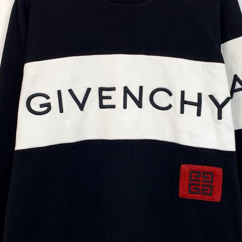 Givenchy Givenchy Black Logo Letter Embroidery T-Shirt Size US M / EU 48-50 / 2 - 4 Thumbnail