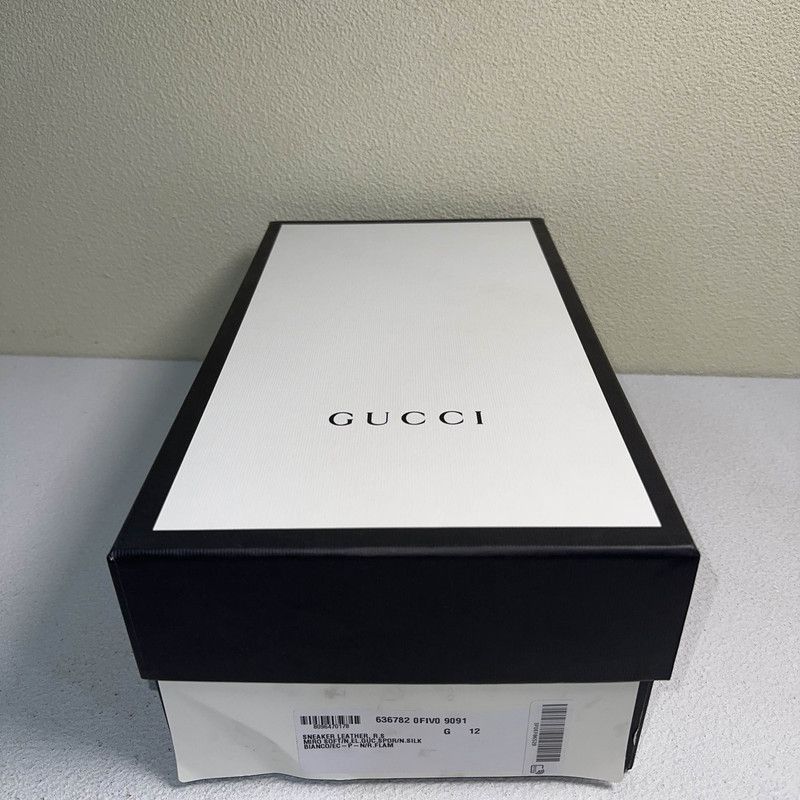 Gucci Gucci ACE Leather Stripe Low-Top Sneakers - Size US 12 / EU 45 - 6 Thumbnail