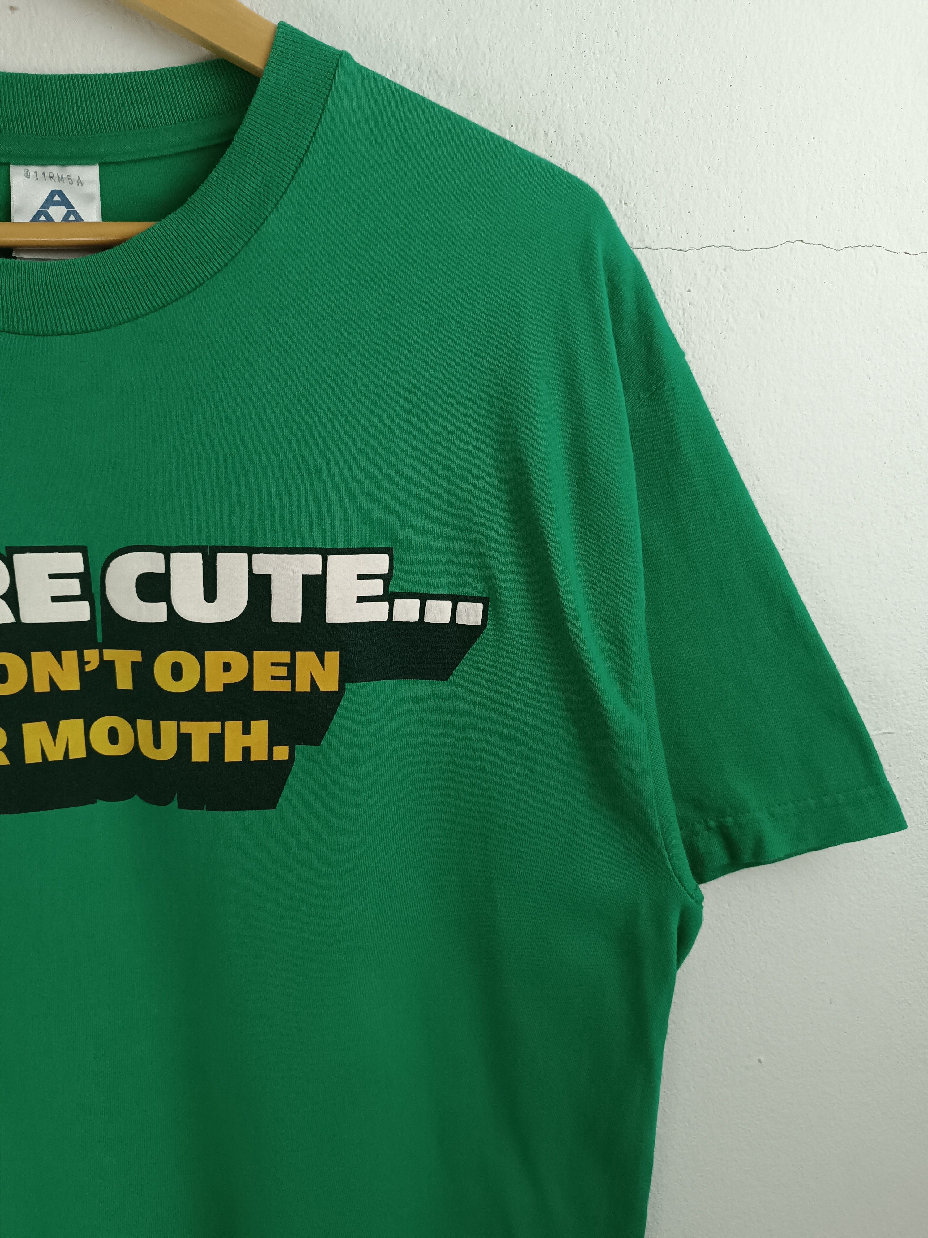Vintage VINTAGE Y2K YOU CUTE JUST DONT OPEN YOUR MOUTH FUNNY HUMOR T Size US L / EU 52-54 / 3 - 6 Thumbnail