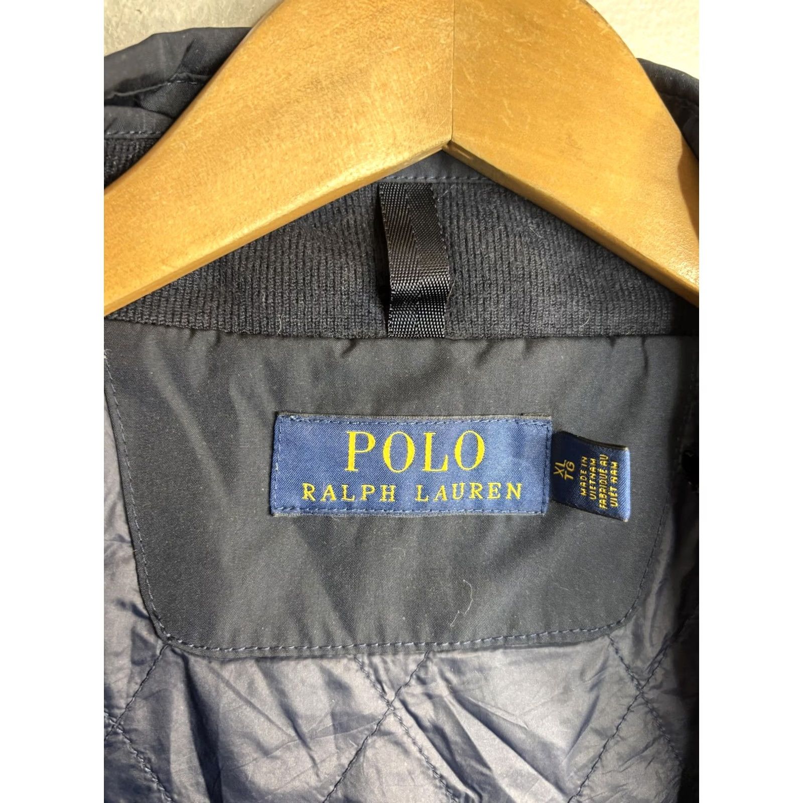 Polo Ralph Lauren VINTAGE Polo Ralph Lauren Jacket Mens XL Navy Hooded Full Zip Quilted Lined Pony Logo Size US XL / EU 56 / 4 - 4 Thumbnail