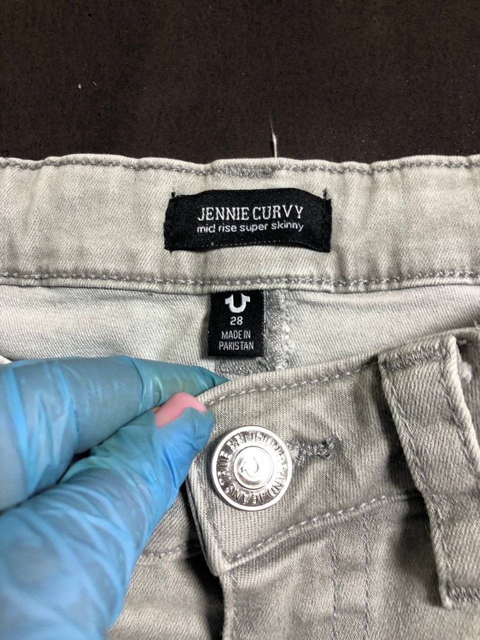 True Religion Women's True Religion Jennie Curvy Skinny Grey Jeans Size 28" / US 6 / IT 42 - 2 Thumbnail