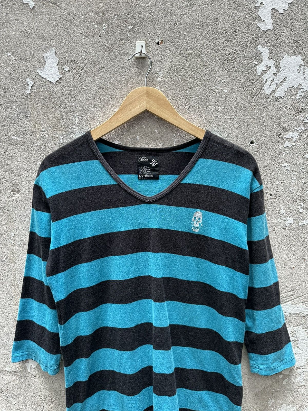 Japanese Brand × Vintage Vintage PPFM Embroidery Skull Stripes VTees Size S / US 4 / IT 40 - 3 Thumbnail
