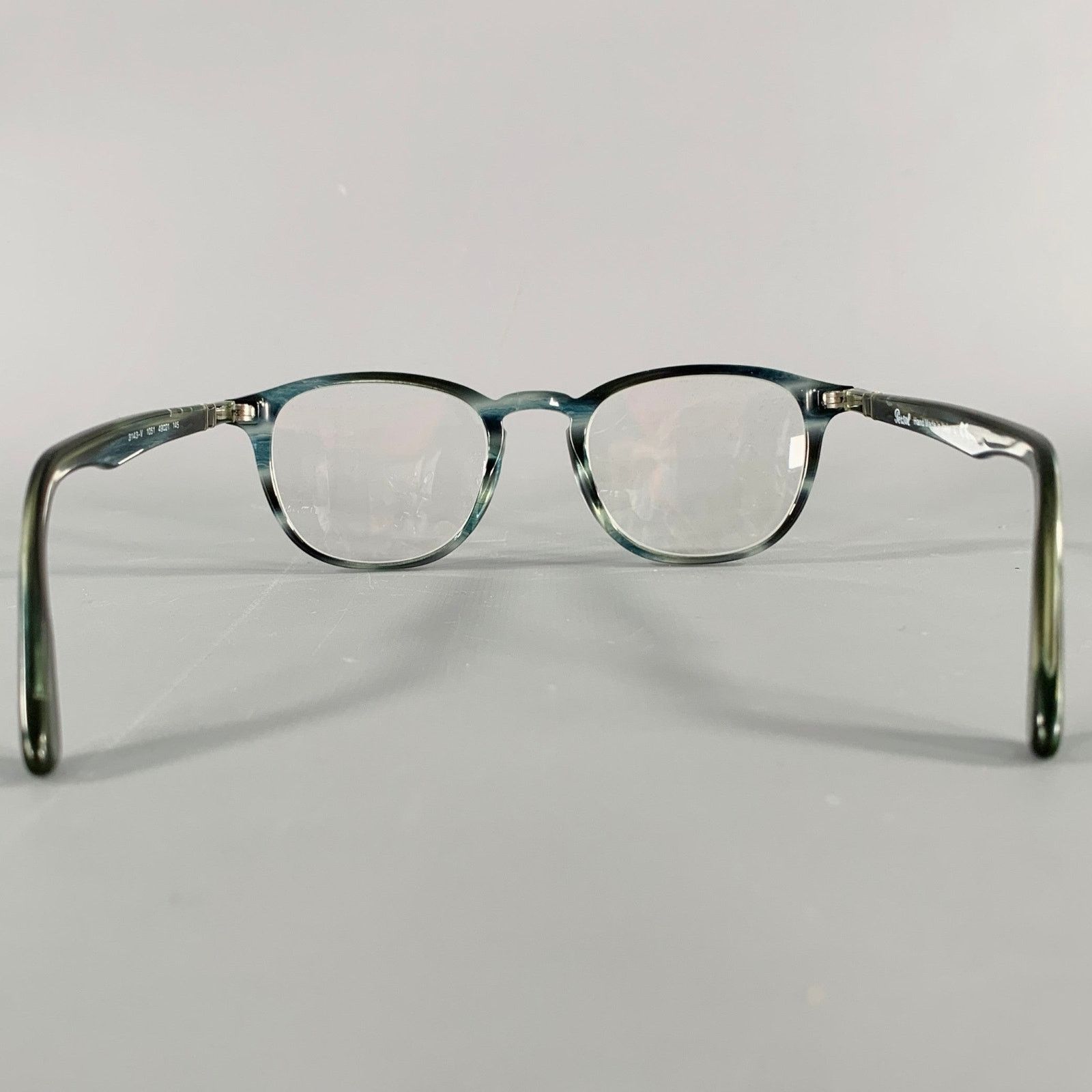 Persol PERSOL Blue Grey Marbled Acetate Eyeglasses Frames Size ONE SIZE - 3 Thumbnail