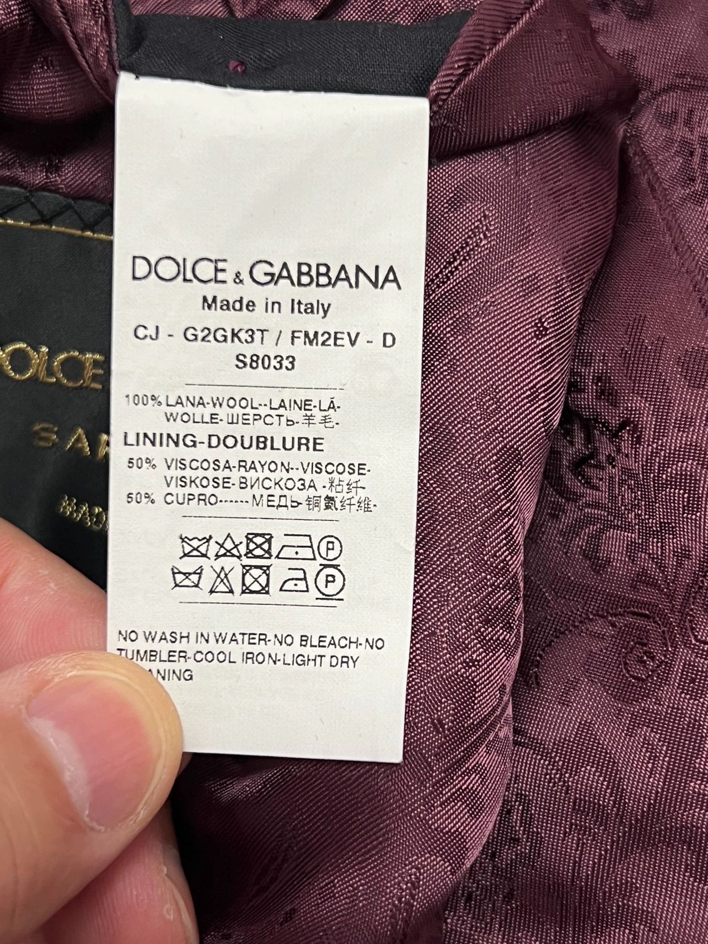 Dolce & Gabbana D&G Wool Suit Double-Breasted Navy Starry Sky Men's 54 Size 54R - 5 Thumbnail