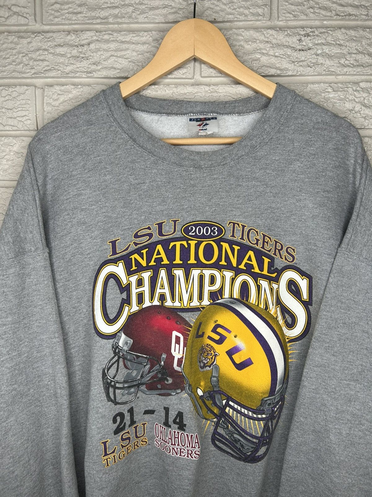 Vintage Vintage 2003 LSU Tigers National Champions Crewneck Size US XXL / EU 58 / 5 - 2 Thumbnail