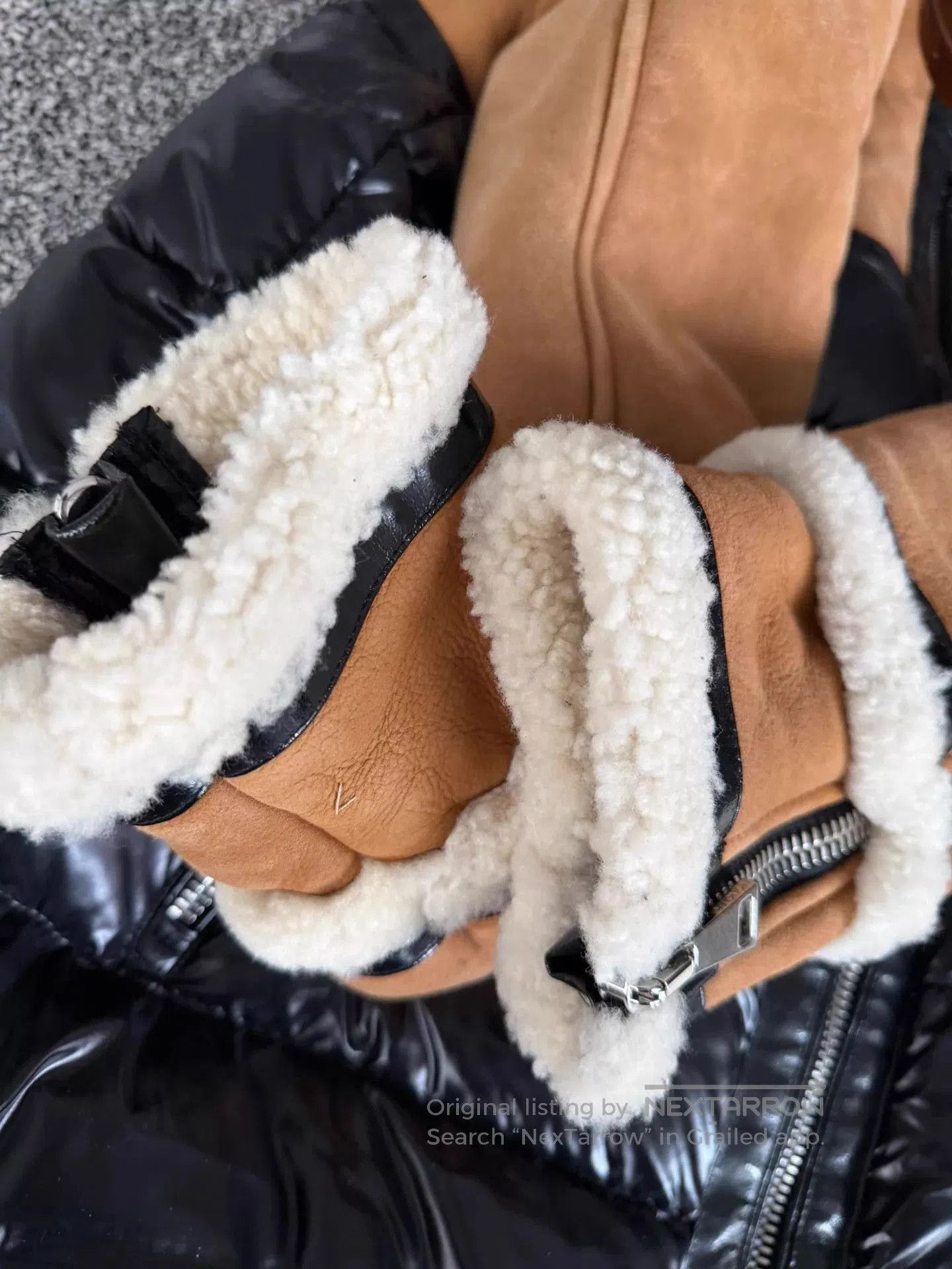 Moncler Multi Colored Puffer Coat with Fur Collar. Size US S / EU 44-46 / 1 - 7 Thumbnail