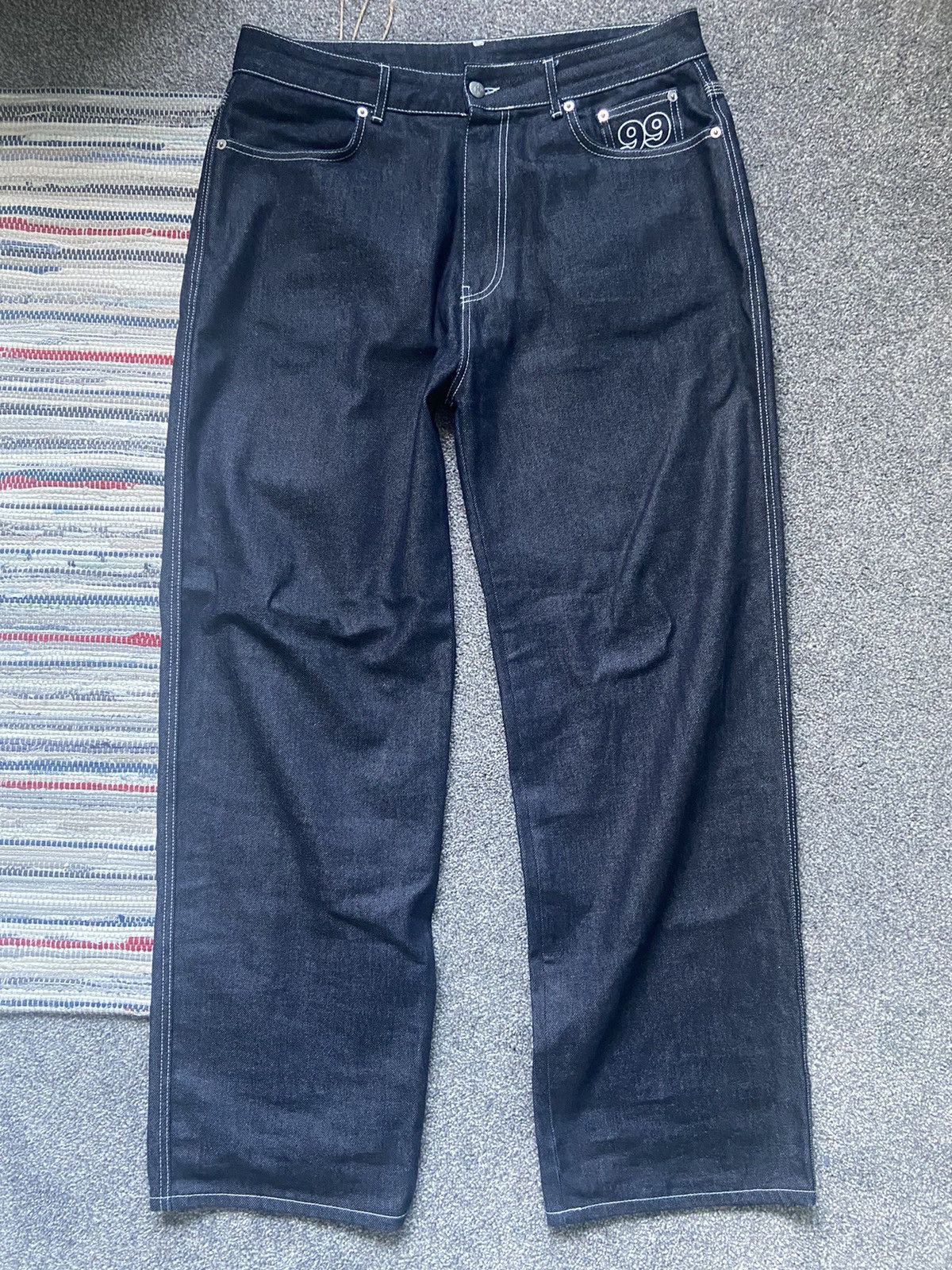 Other 99based dark rinse baggy jeans Size US 32 / EU 48 - 4 Thumbnail