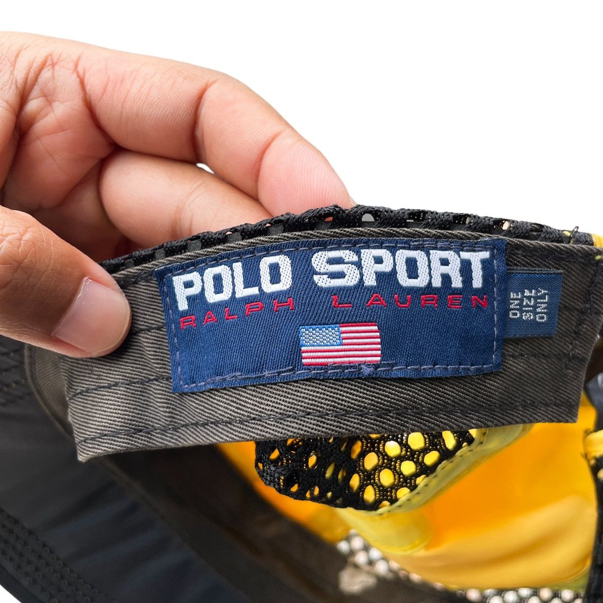 Polo Ralph Lauren × Ralph Lauren × Vintage Very Rare Vintage 90’s Ralph Lauren Polo Sport Mesh Nylon Size ONE SIZE - 5 Thumbnail