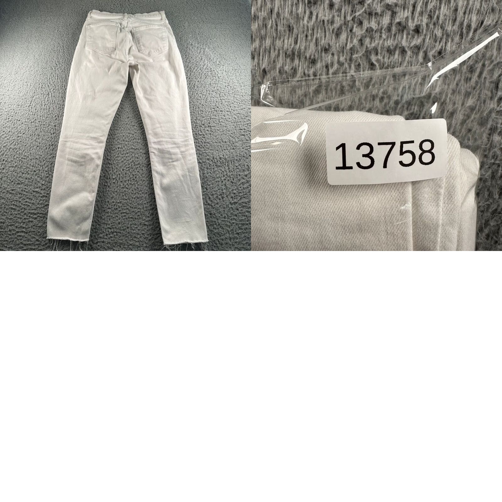 Agolde AGOLDE Jeans Womens 27 Nico High Rise Ankle Button Fly Raw Hem Slim White Size 27" / US 4 / IT 40 - 9 Thumbnail