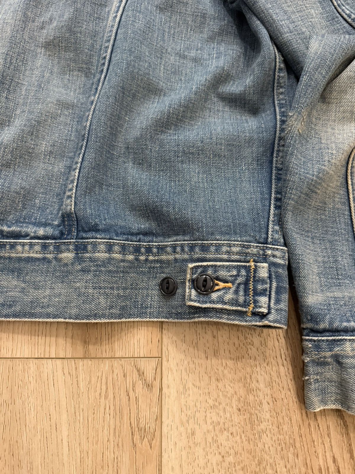 RRL Ralph Lauren Leeland Indigo Denim Trucker Jacket Size US XL / EU 56 / 4 - 7 Thumbnail
