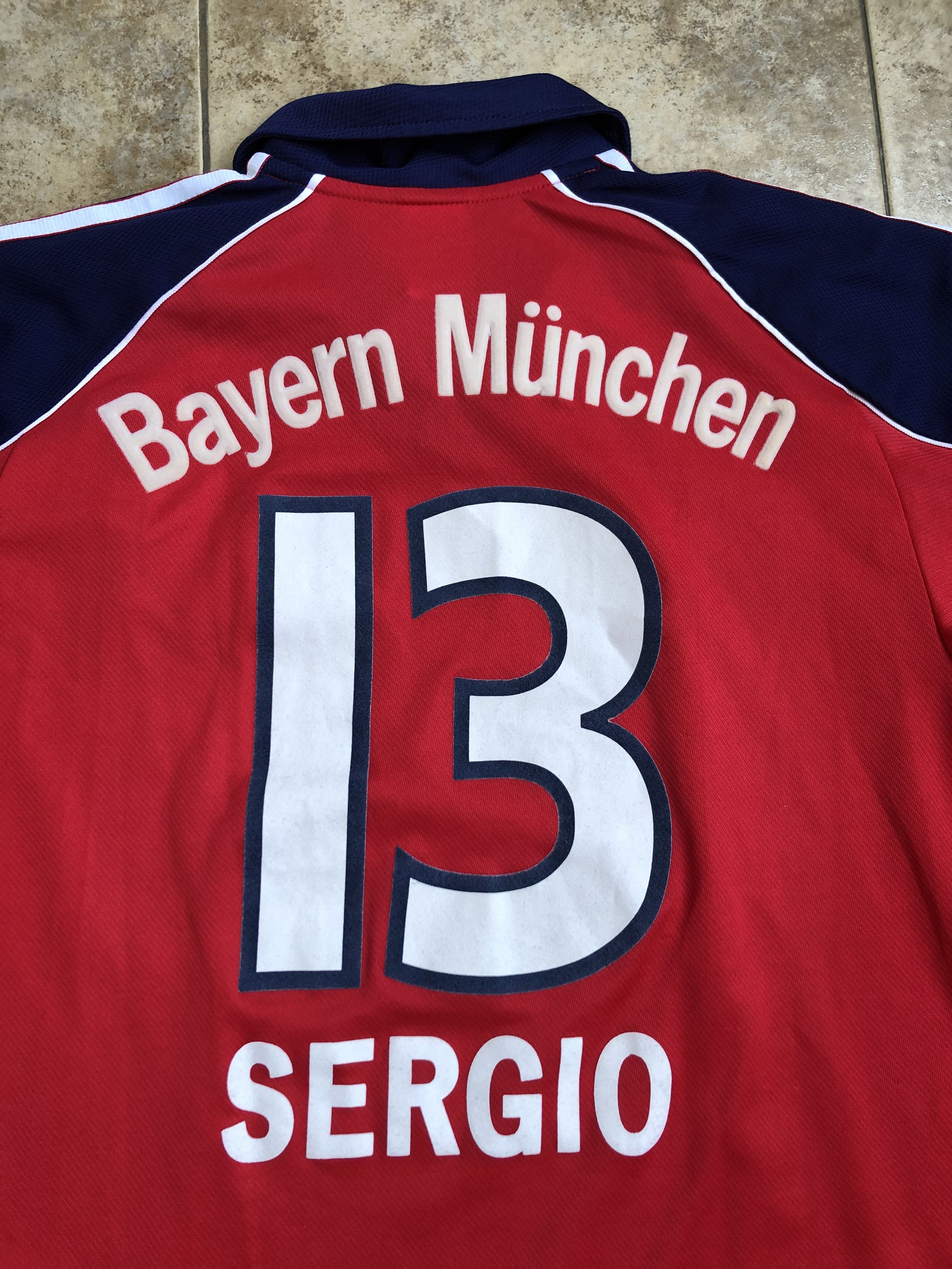 Adidas Bayern Munich Home Football Shirt 1999-2001 #13 Sergio Size US S / EU 44-46 / 1 - 19 Thumbnail