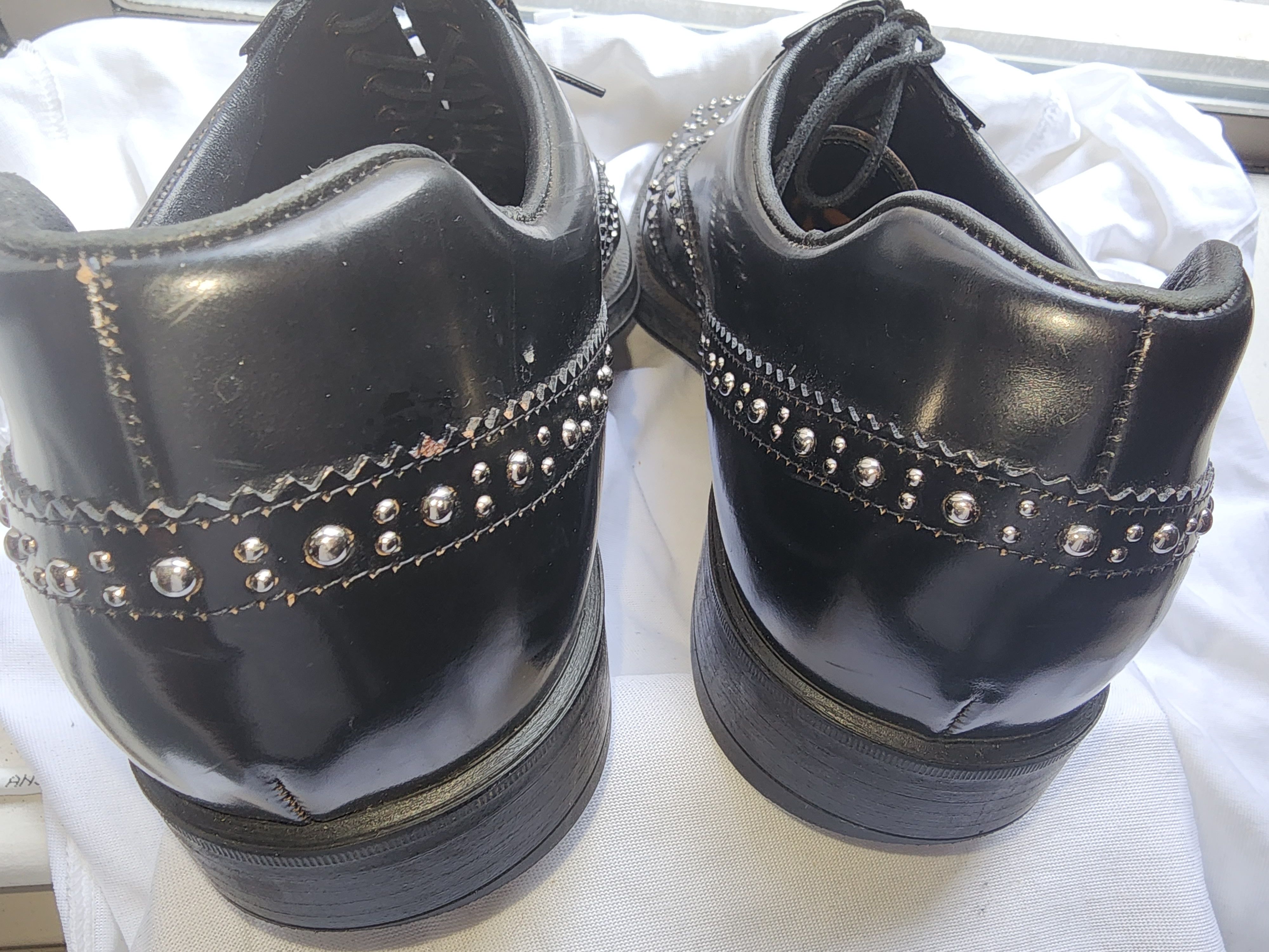 Prada PRADA STUDDED BROGUES BLACK LEATHER 8.5-9 Size US 8.5 / EU 41-42 - 3 Thumbnail