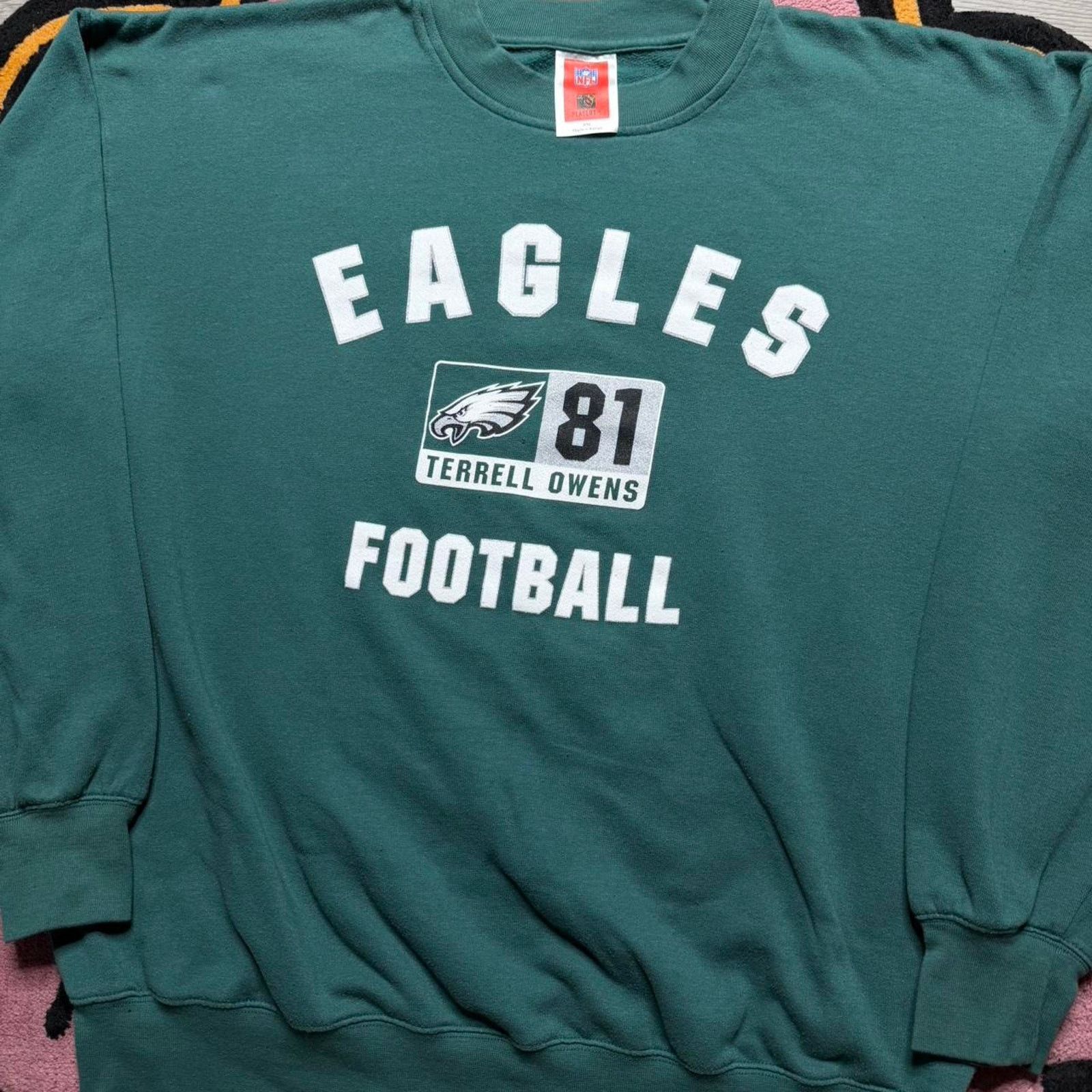 NFL × Vintage Vintage Y2K NFL Philadelphia Eagles Terrell Owens Sweatshirt Size US XXL / EU 58 / 5 - 2 Thumbnail