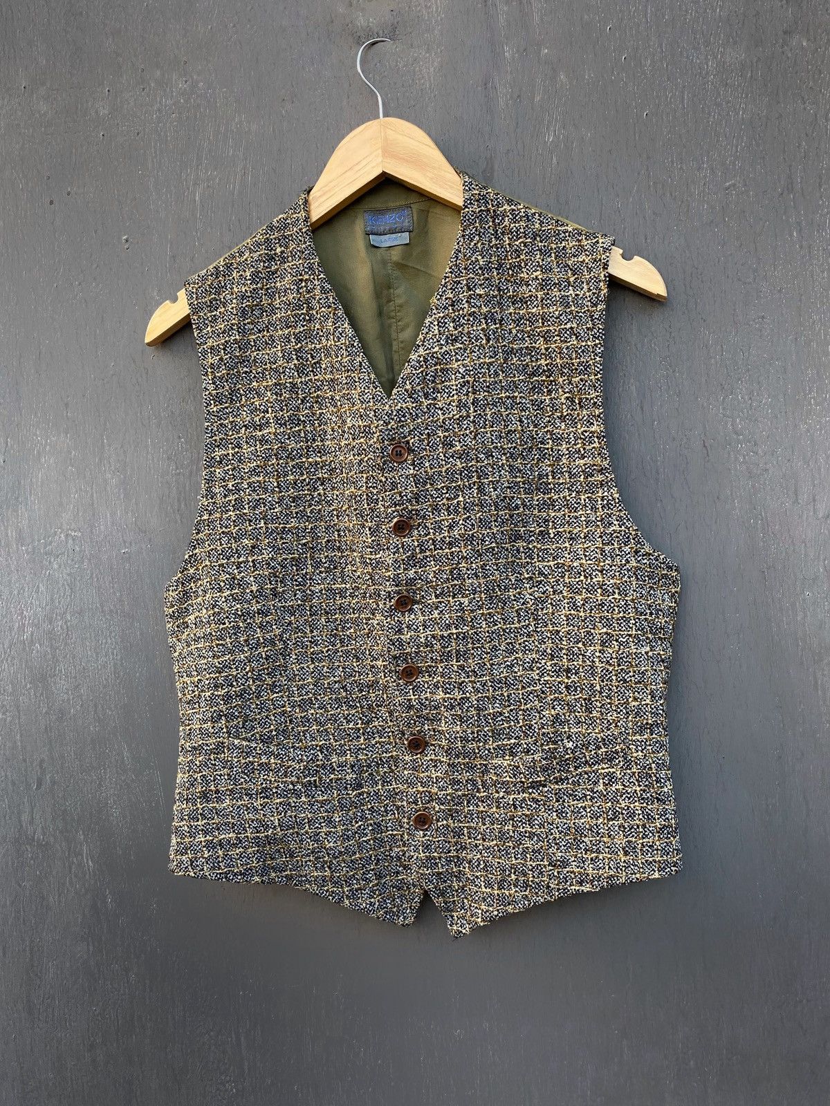 Kenzo Kenzo Homme Vintage classic tweed vest size L Size US L / EU 52-54 / 3 - 1 Thumbnail
