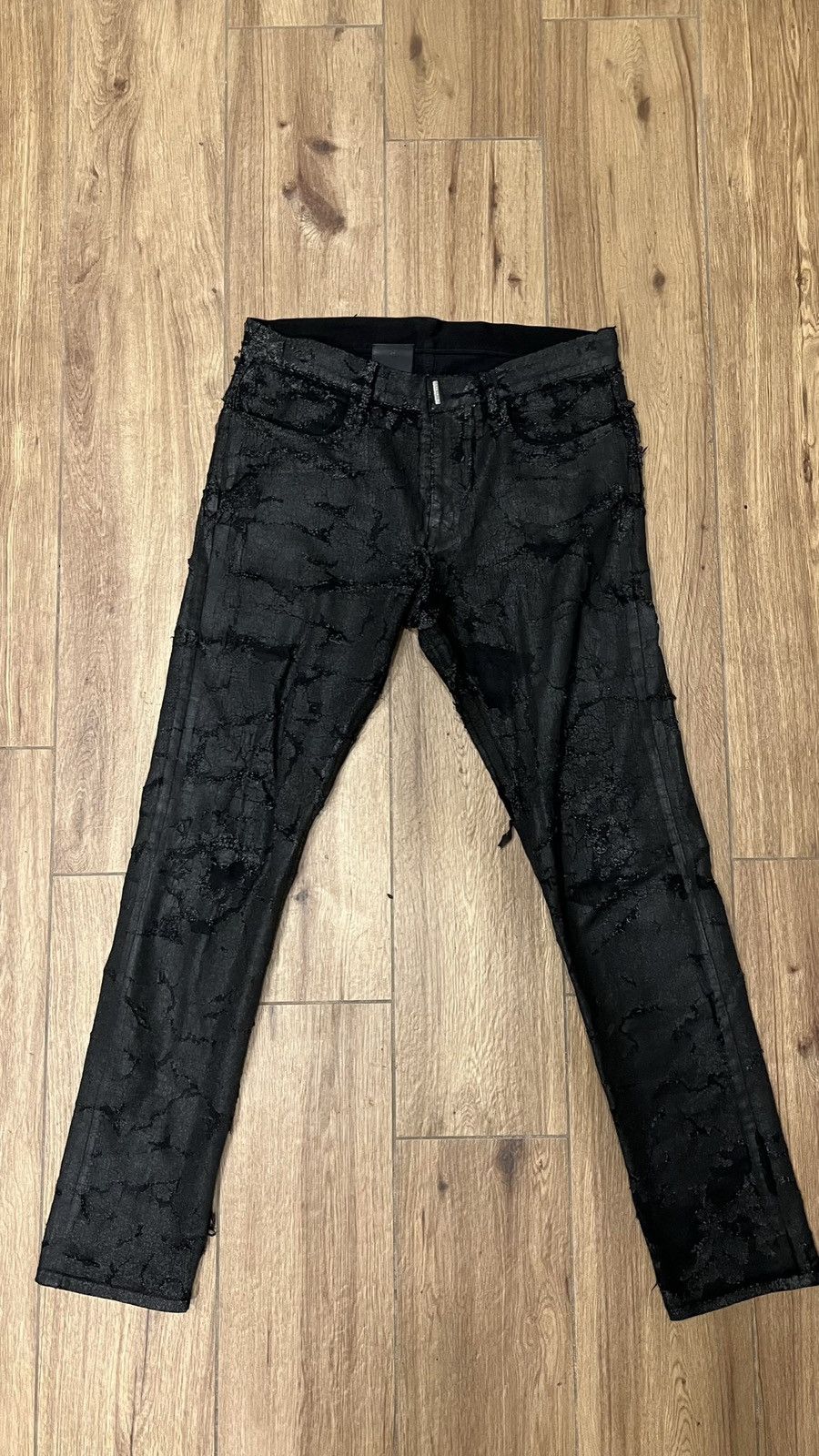 Givenchy Crackled Paint Denim Jeans Matthew Williams