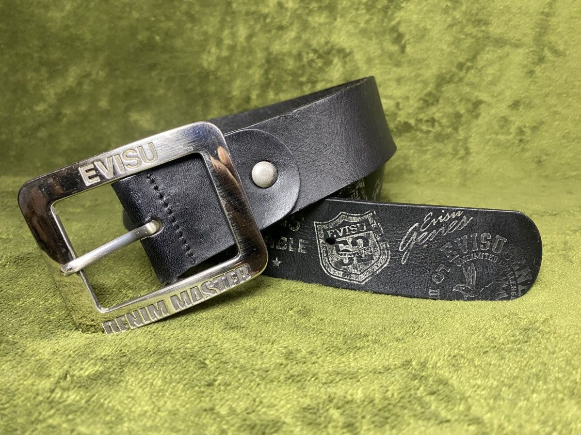 Evisu Evisu black leather belt Size 36 - 2 Thumbnail