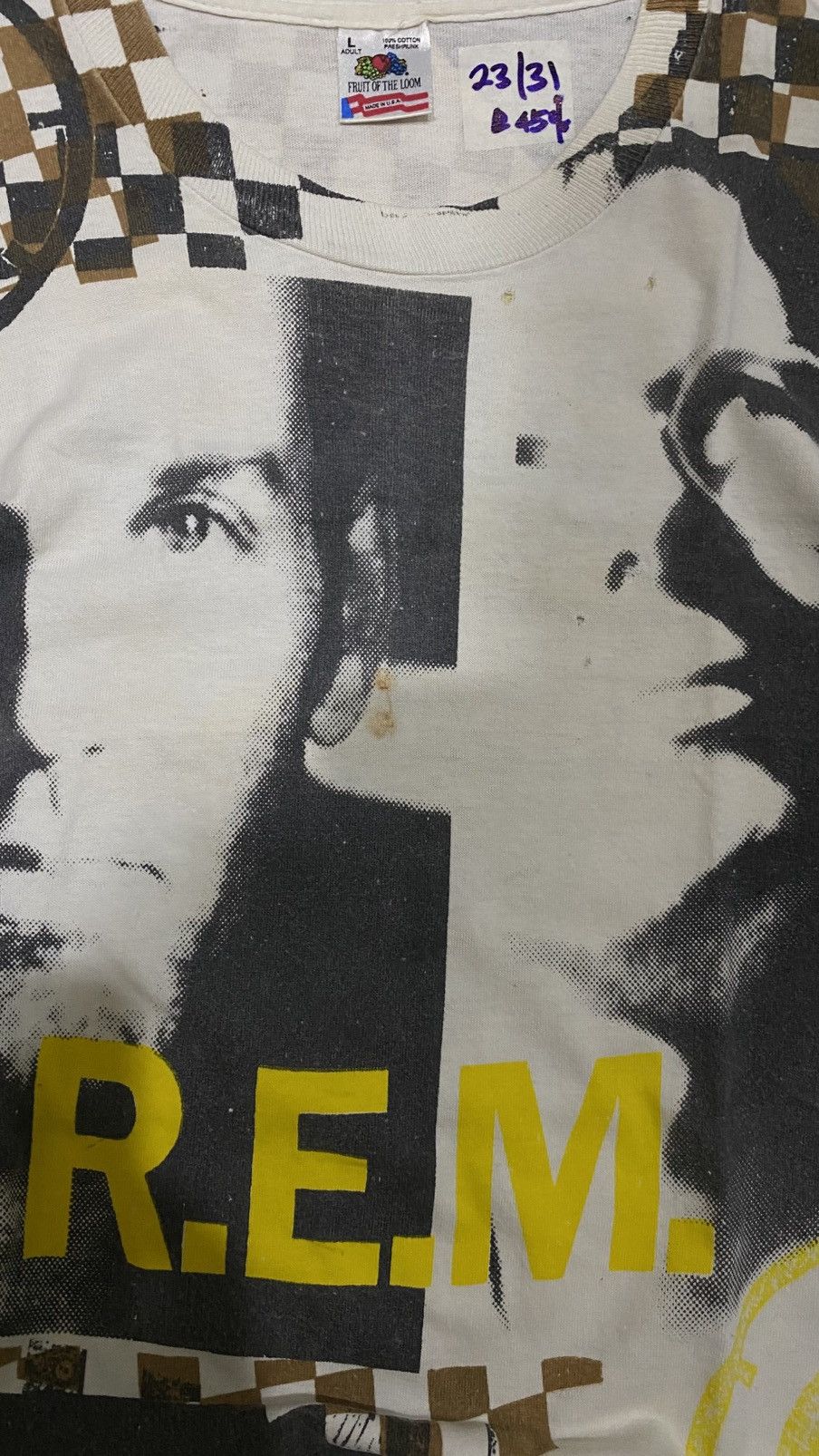 Fruit Of The Loom R. E. M - Radio Song Band Tee Size US L / EU 52-54 / 3 - 6 Thumbnail