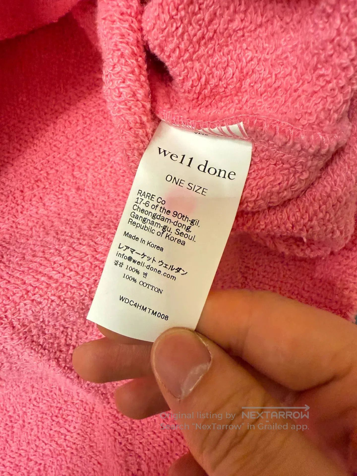 WE11DONE oversized pink WE11DONE hoodie for women. Size XL / US 12-14 / IT 48-50 - 4 Thumbnail