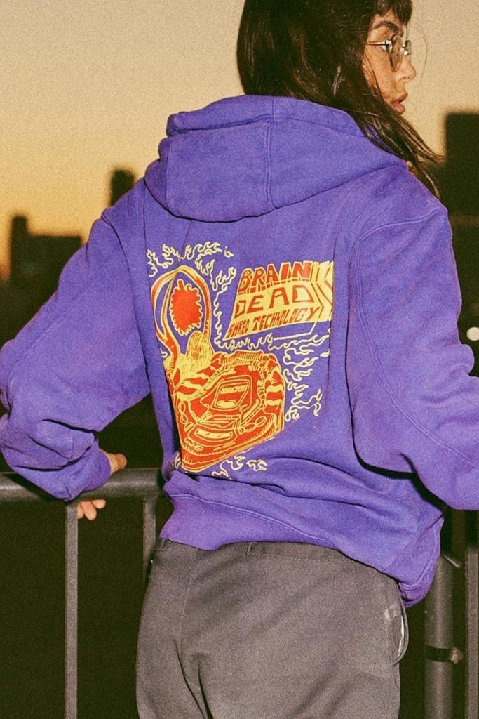 Brain Dead Brain Dead x Them Shred Technology Hoodie, Purple Medium Size US M / EU 48-50 / 2 - 2 Thumbnail