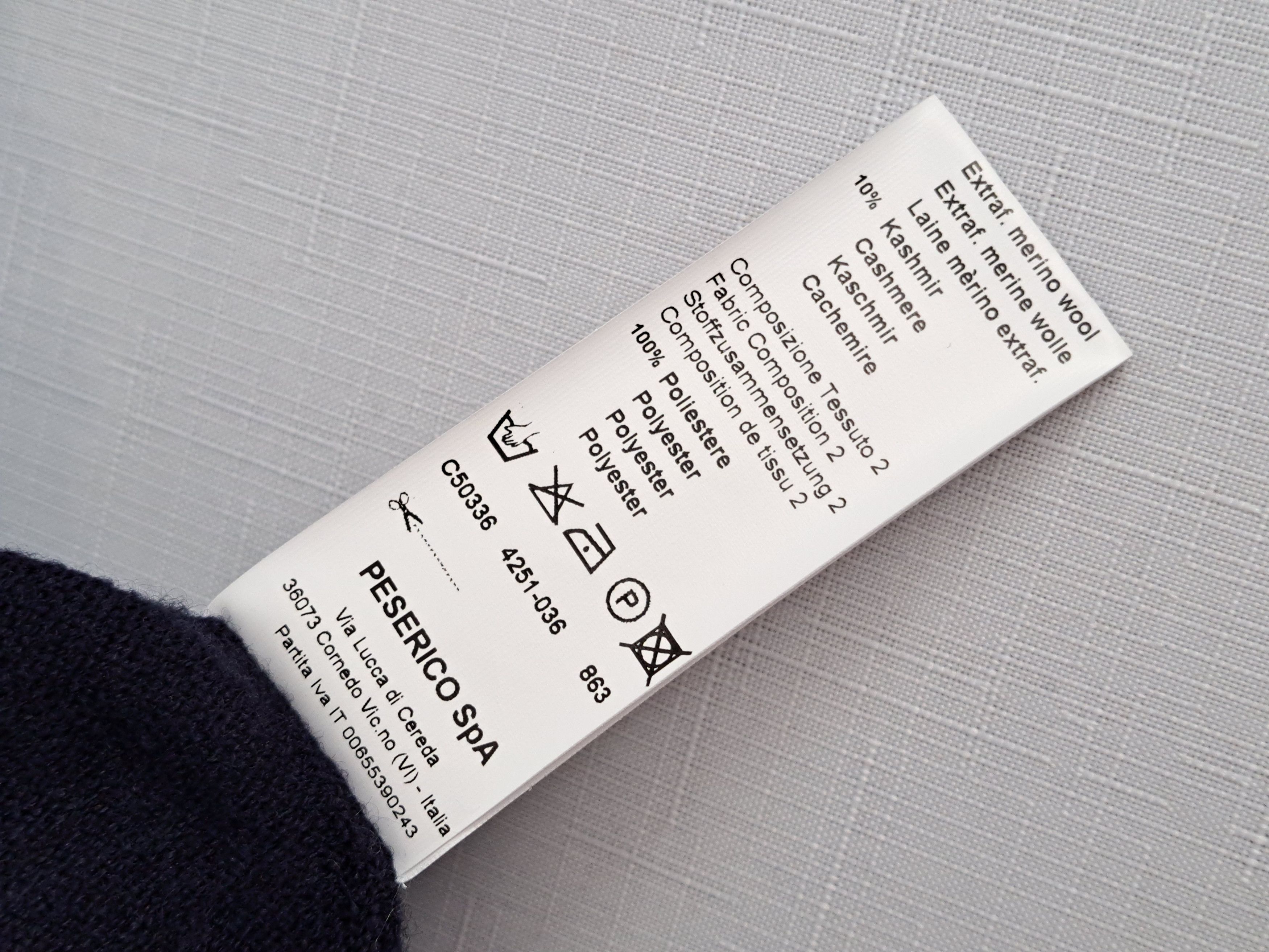 Peserico Cappellini wool/cashmere dark blue pullover. Size 42IT. Size M / US 6-8 / IT 42-44 - 8 Thumbnail