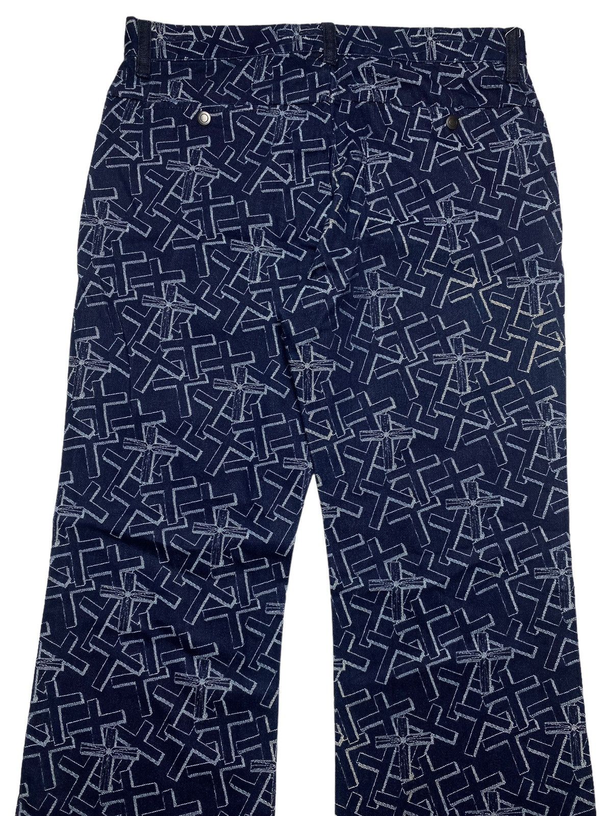 Hysteric Glamour 2000s Cross Cell Flared Denim Pants By Spray Surf Size US 29 - 4 Thumbnail