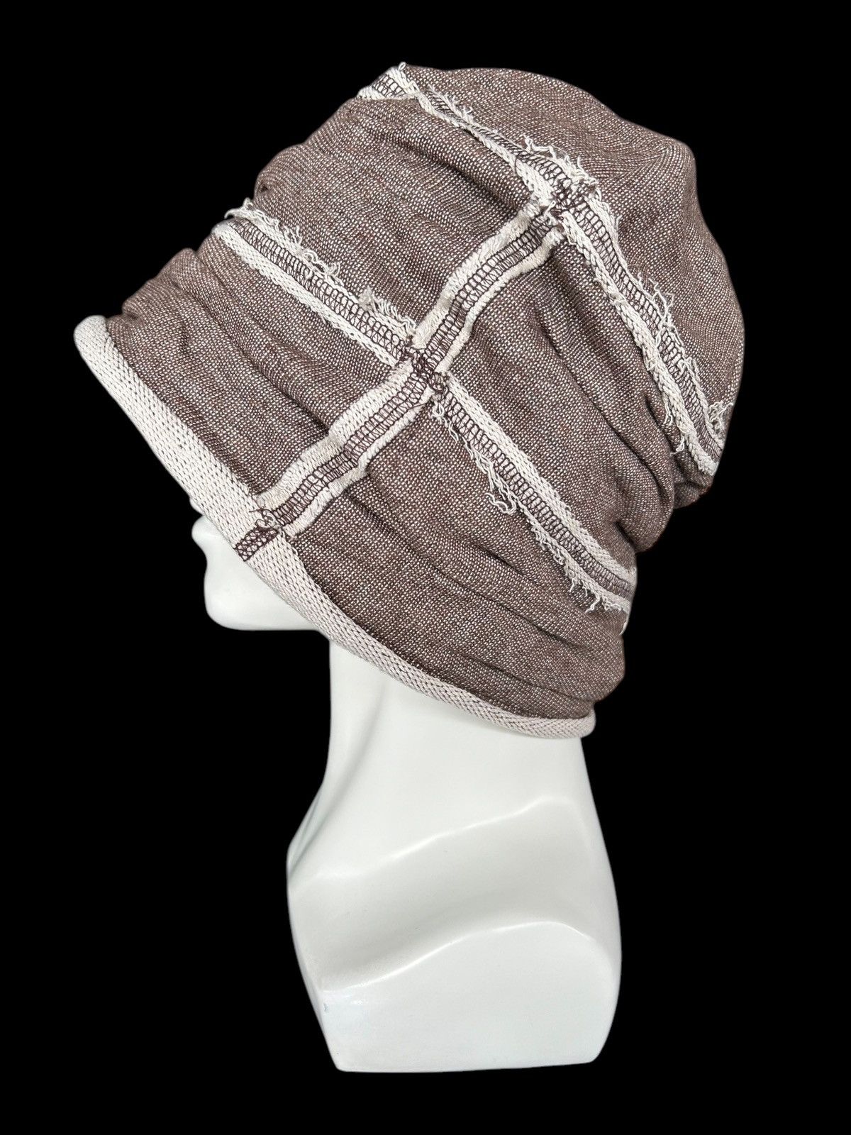 Japanese Brand × Kapital × Vintage Japanese Punk Bondage Style Distressed Big Beanie Hats Rare☠️ Size ONE SIZE - 1 Thumbnail
