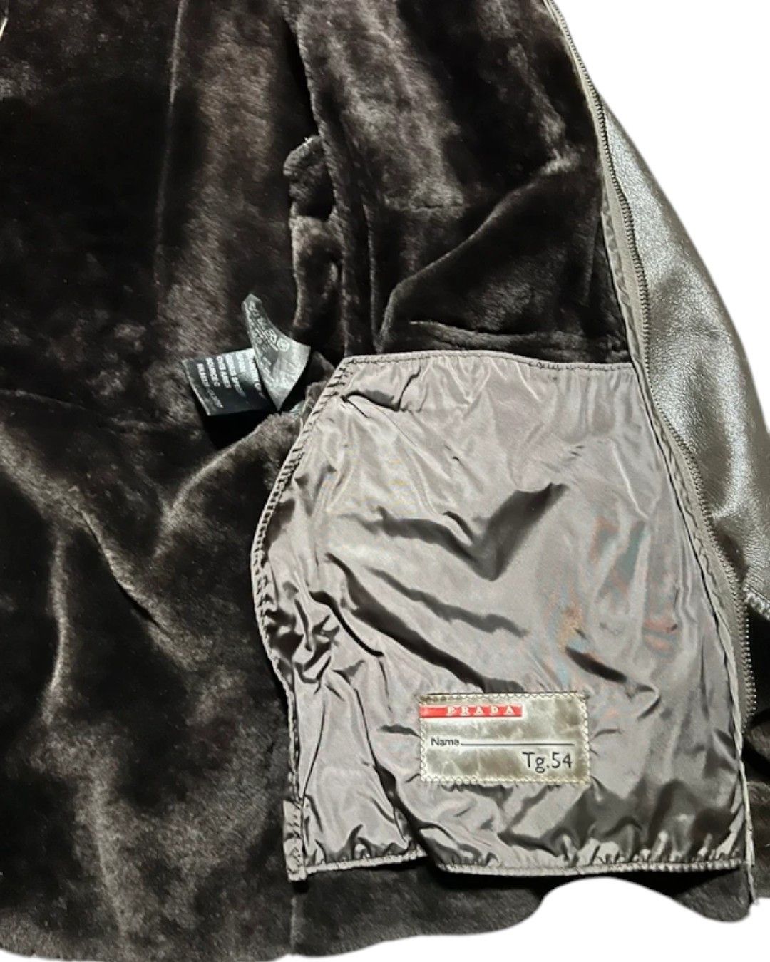 Prada PRADA SPORT SHEARLING LEATHER BELTED BIKER COAT JACKET Size US L / EU 52-54 / 3 - 7 Thumbnail