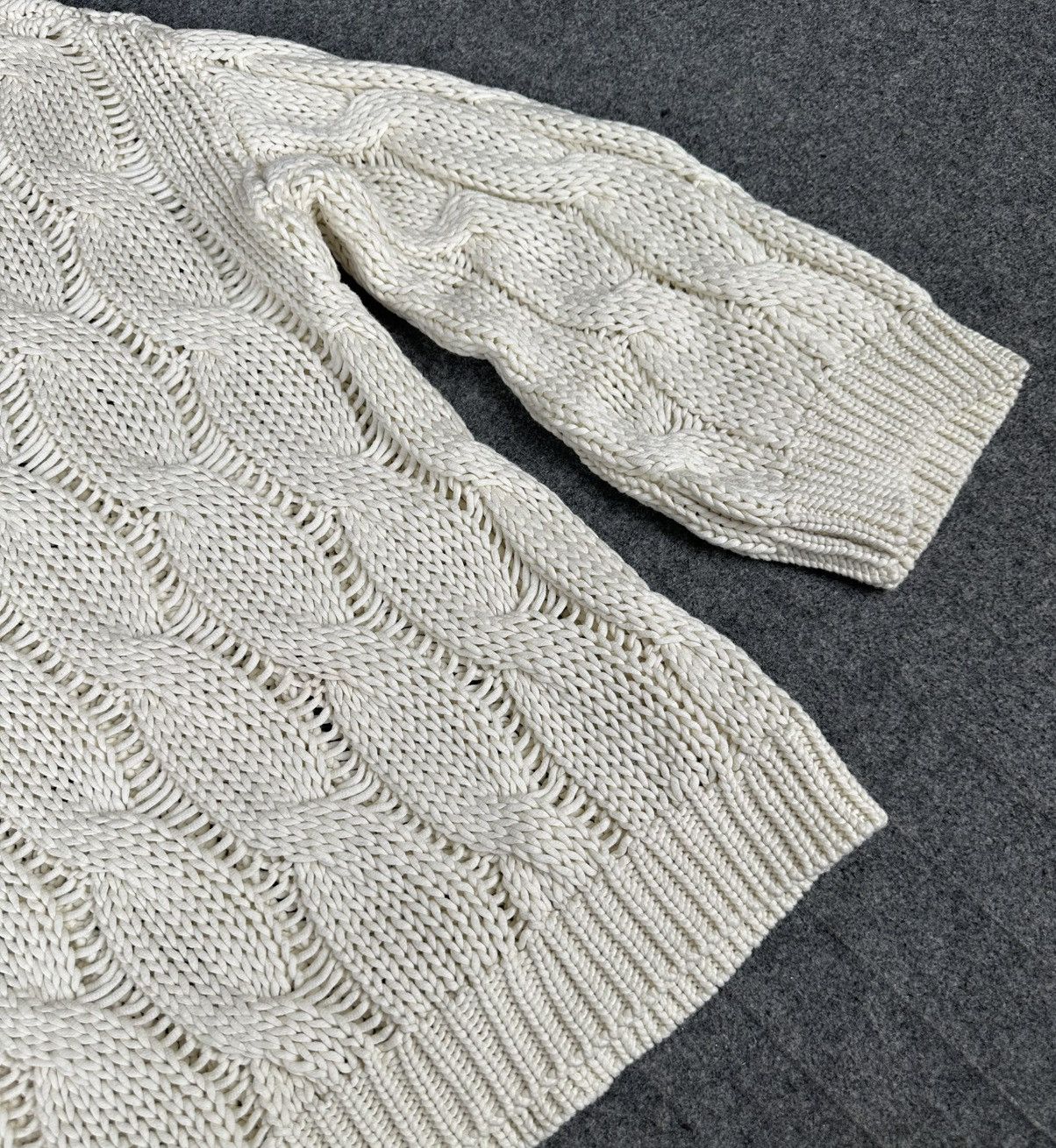 Brunello Cucinelli Brunello Cucinelli - Cable Knit Sweater - Off White Color Size L / US 10 / IT 46 - 5 Thumbnail