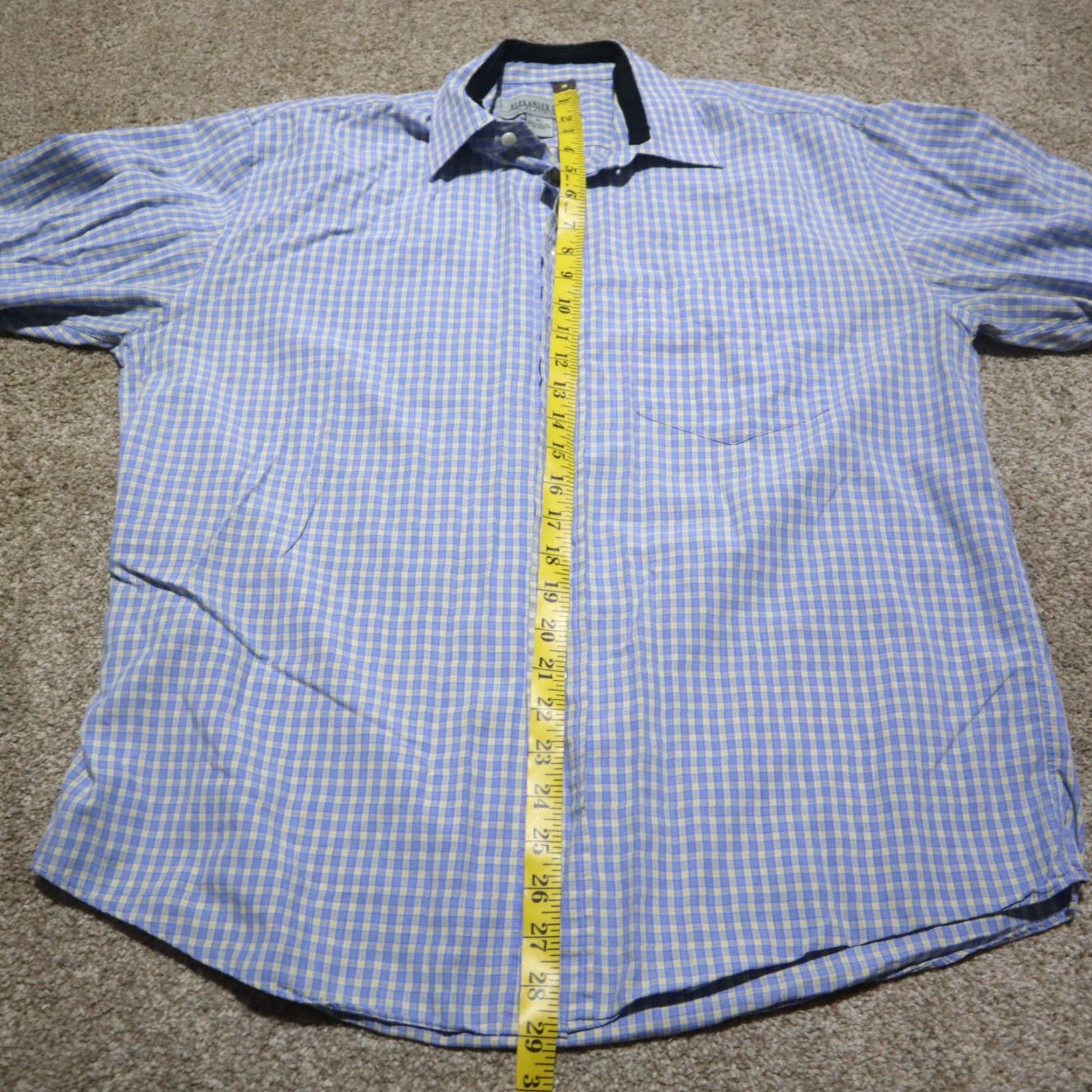 Vintage David Alexander Shirt Men XL Blue Plaid Button Down Long Sleeve Size US XL / EU 56 / 4 - 6 Thumbnail