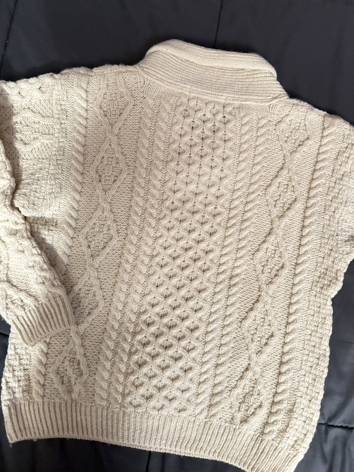 Aran Sweater Market Aran Sweater Market Shawl Neck Honeycomb Cable Knit Sweater Size US S / EU 44-46 / 1 - 4 Thumbnail
