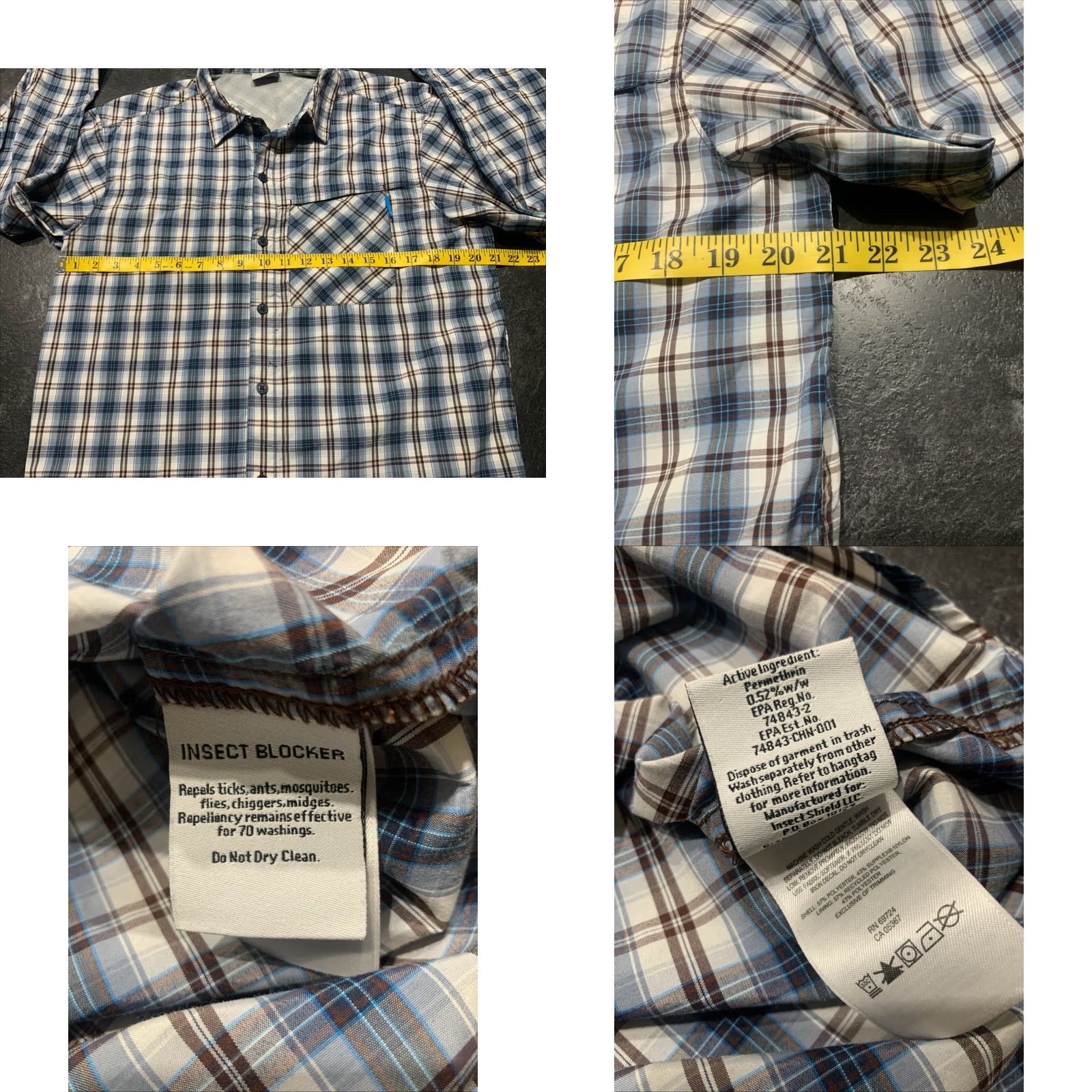 Vintage Columbia Men’s Plaid Shirt Long Sleeve Button-Up Outdoor Fishing All Seasons UV Protection Medium Gray Size US M / EU 48-50 / 2 - 8 Thumbnail