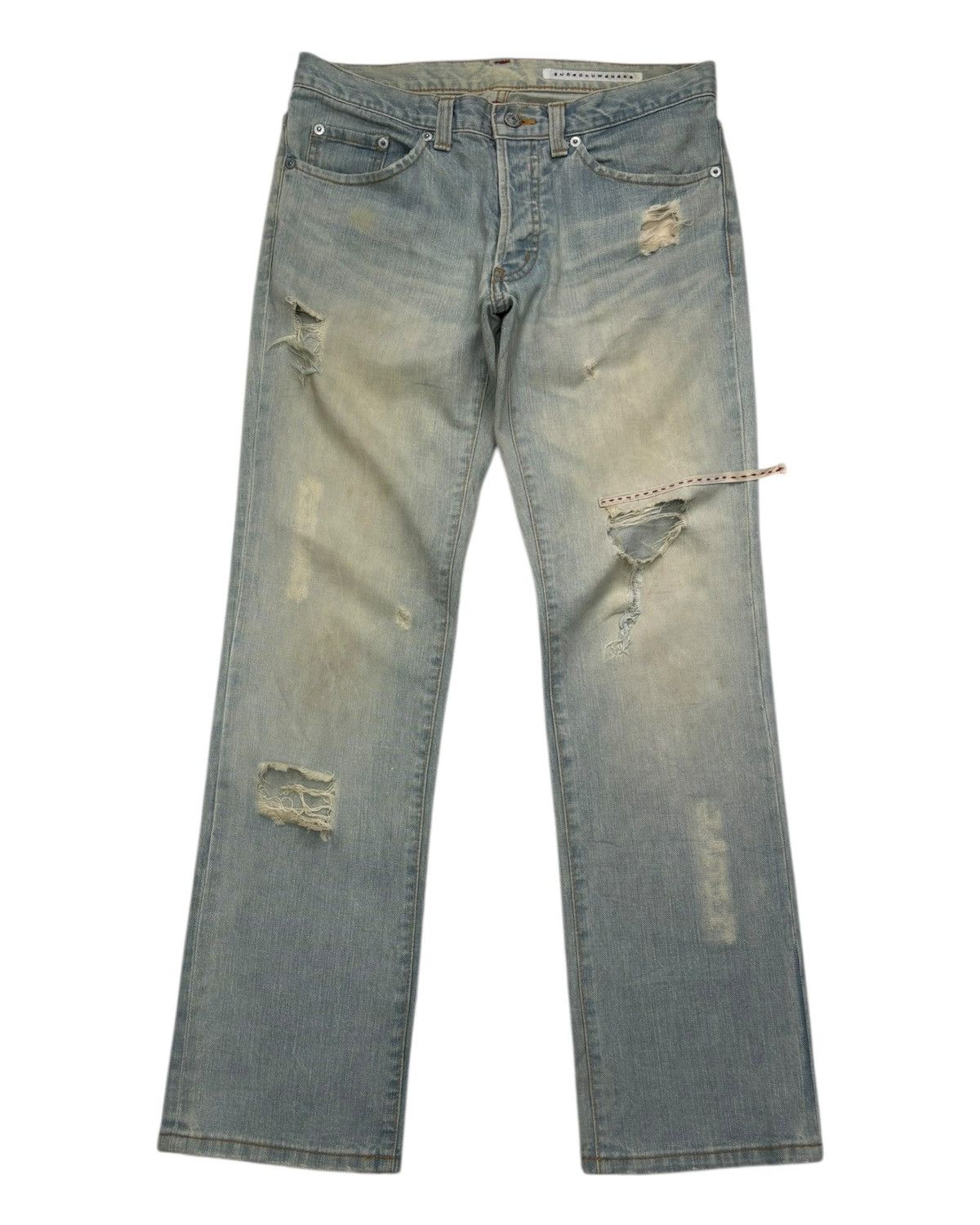 Number (N)ine Sunao Kuwahara Issey Miyake Distressed Denim Jeans Size US 32 / EU 48 - 8 Thumbnail