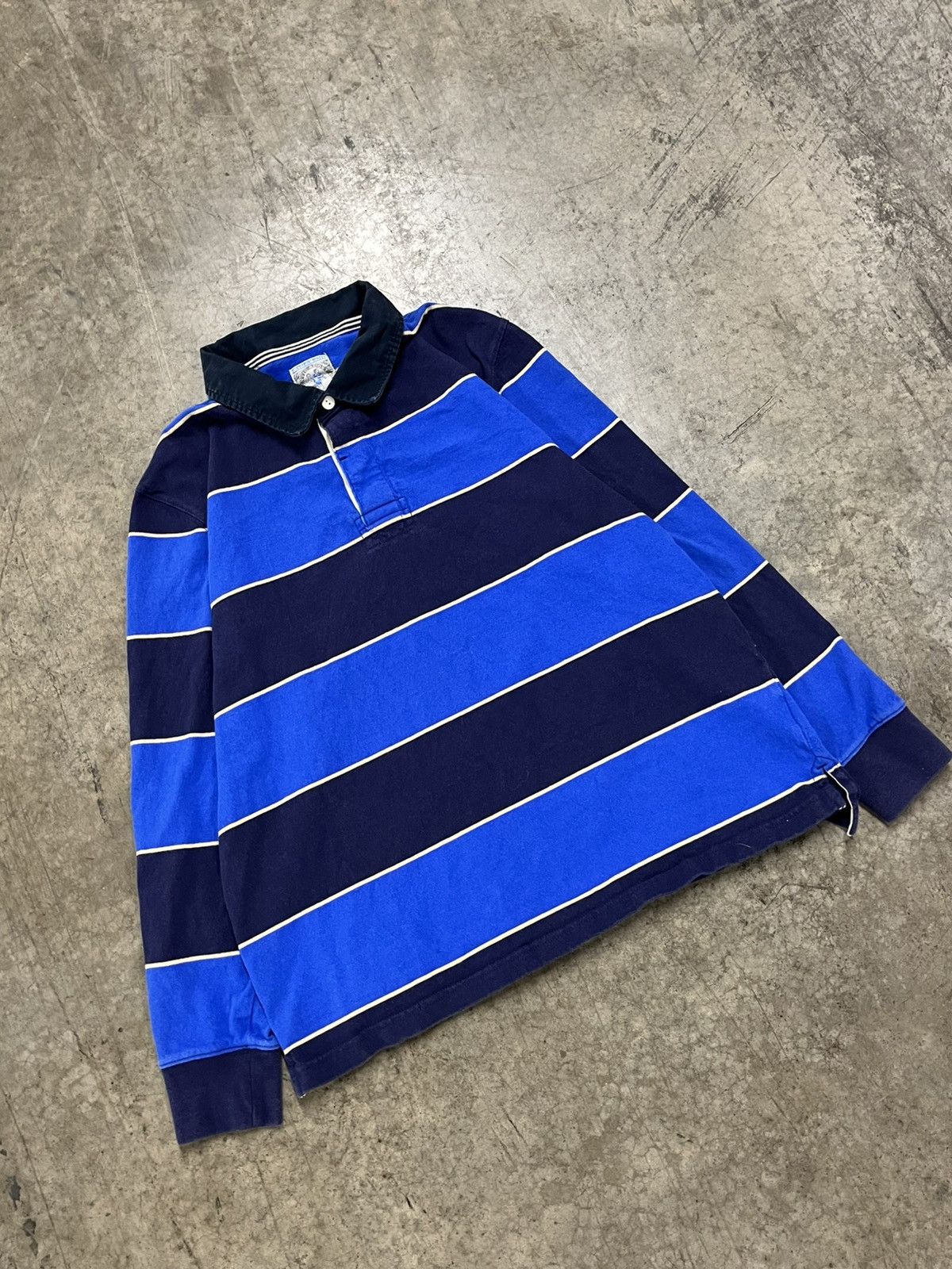 Lands' End × Vintage Vintage Rugby stripped lands end preppy streetwear hype Size US L / EU 52-54 / 3 - 1 Thumbnail