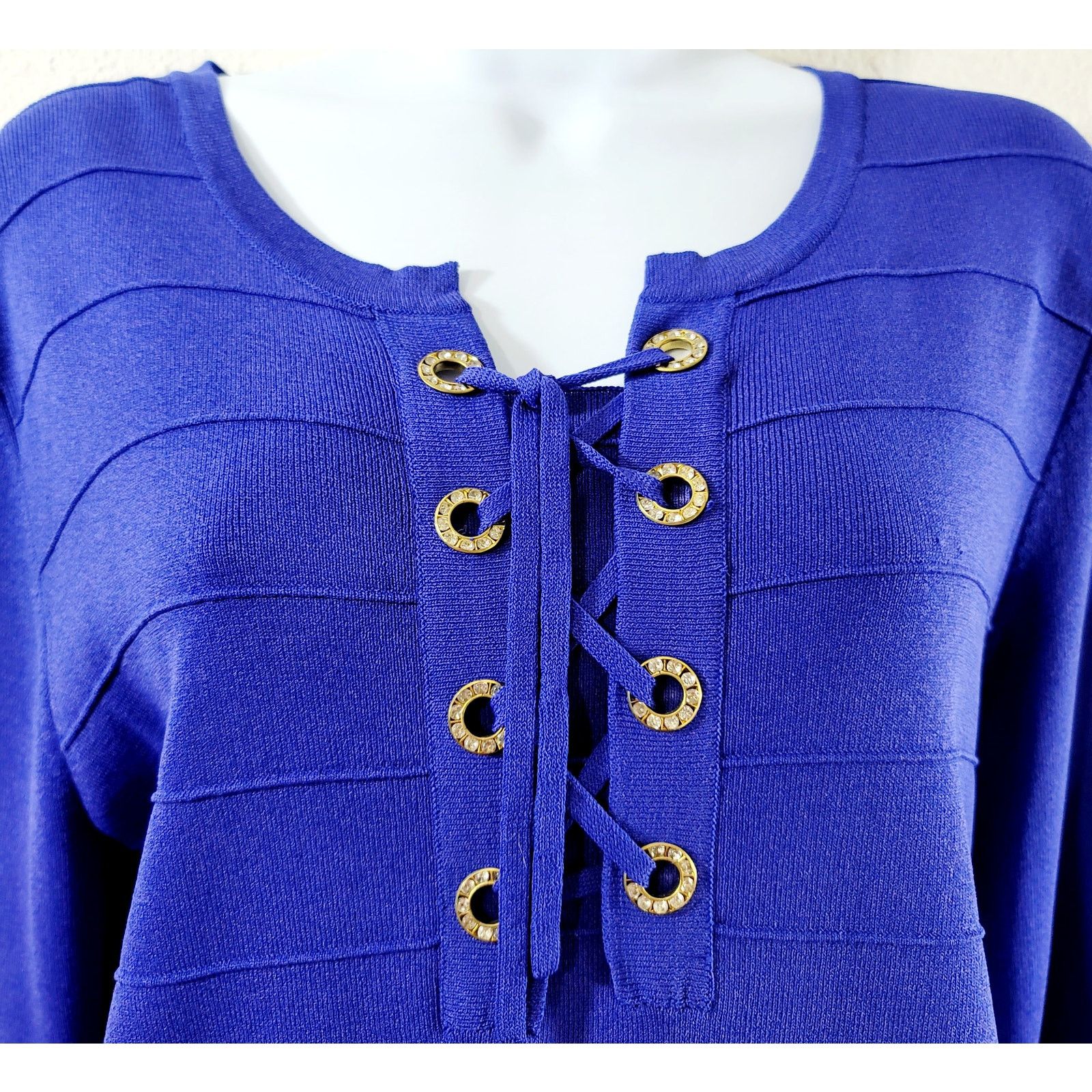 Other Draper's & Damon's Blue Lace Up Bodice Sweater Top XL Size XL / US 12-14 / IT 48-50 - 6 Thumbnail