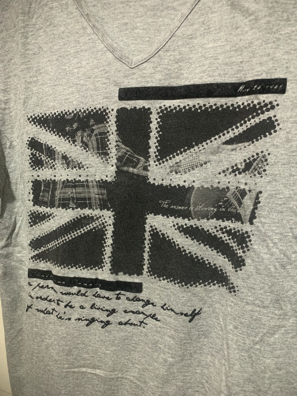 Japanese Brand Japanese Poem Quotes Union Jack Tee Shirt Size US L / EU 52-54 / 3 - 6 Thumbnail