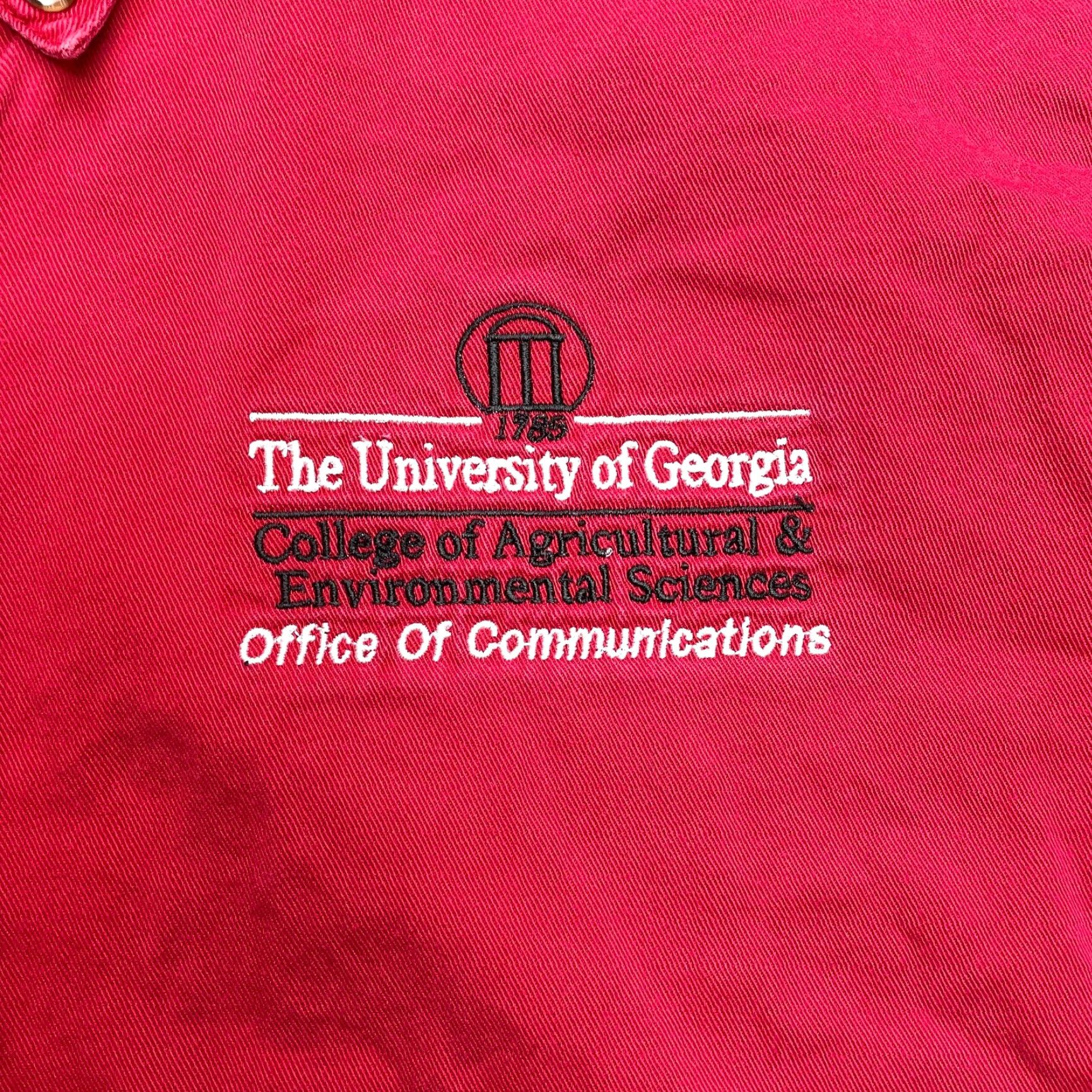 Vintage Blue Generation Shirt Ladies 2XL Red University of Georgia Short Sleeve Button-Up Tunic Size XXL / US 16-18 / IT 52-54 - 3 Thumbnail