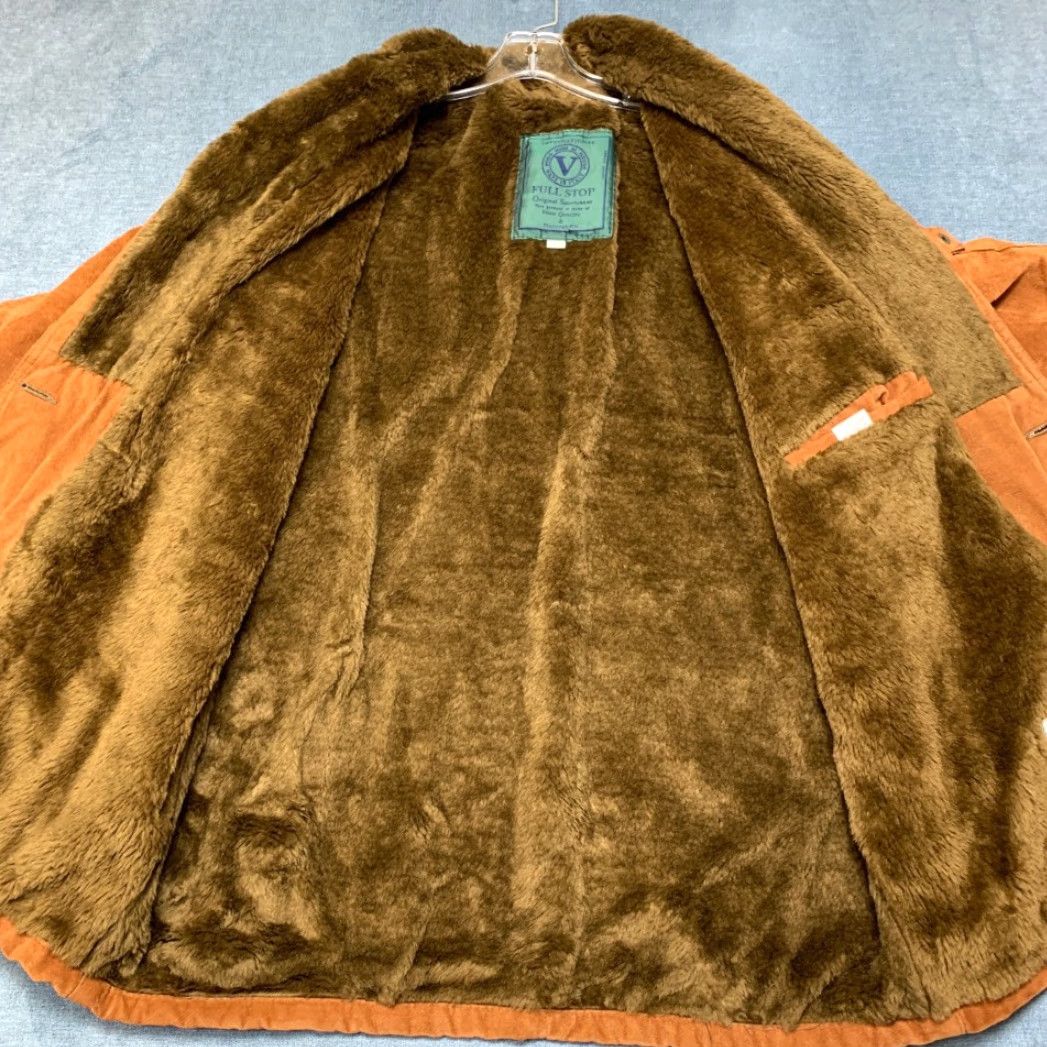 Doublet VINTAGE Full Stop Pea Coat Mens M Brown Shearling Lined Double Breasted Coat Size US M / EU 48-50 / 2 - 7 Thumbnail