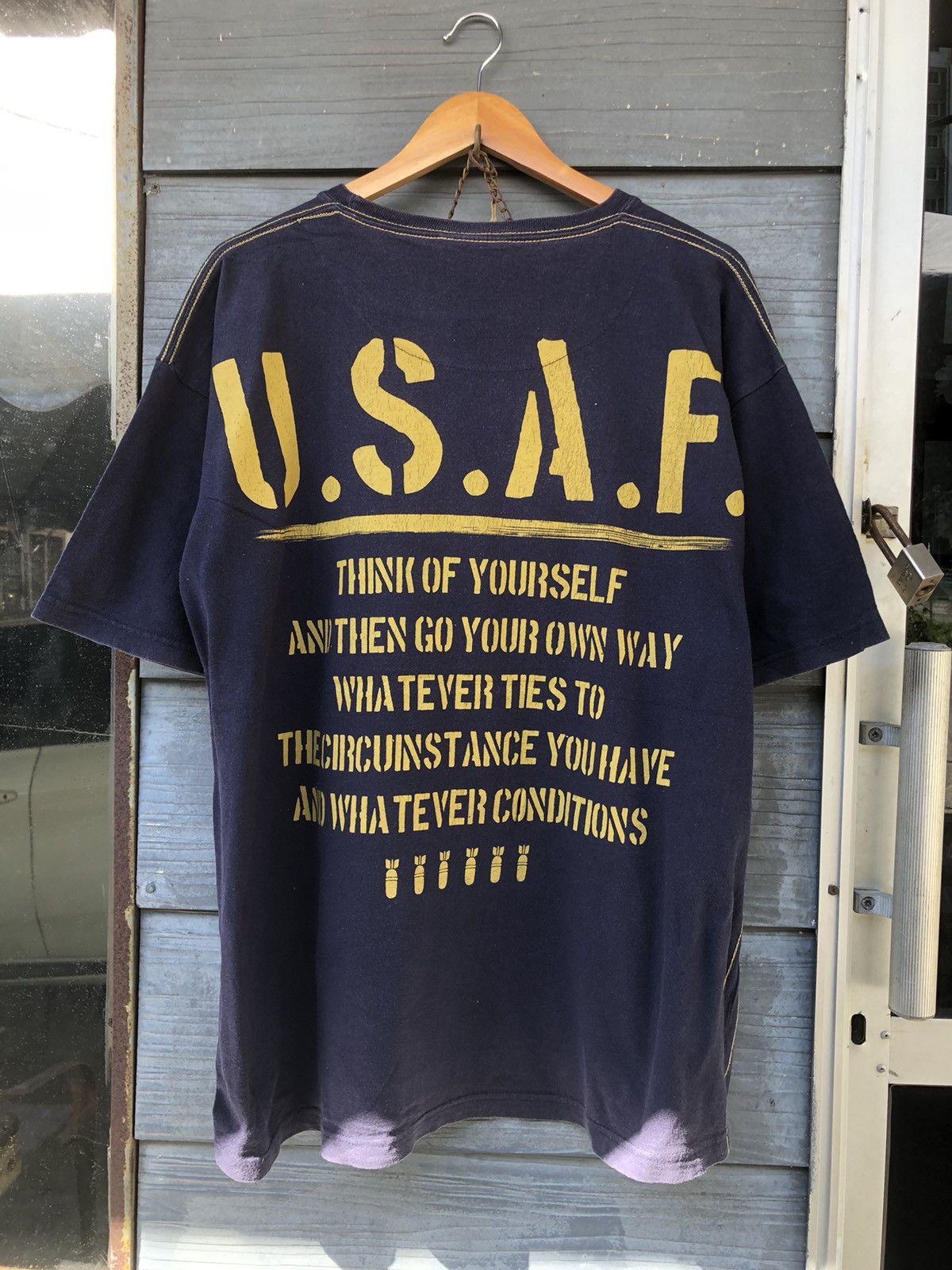 Alpha Industries × Vintage Vintage Y2K Smack Aspiration USAF Backhit Baggy Tshirt Size US XXL / EU 58 / 5 - 1 Thumbnail