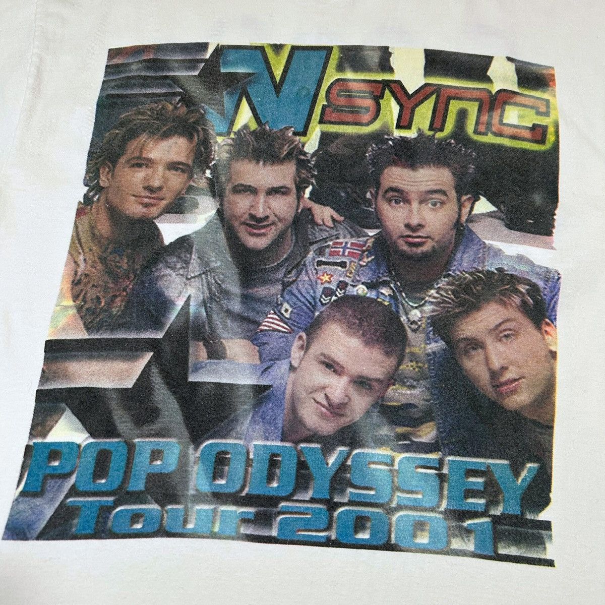 Band Tees 2001 NSYNC Pop Odyssey Tour Parking Lot Y2K Graphic T Shirt Size US M / EU 48-50 / 2 - 2 Thumbnail