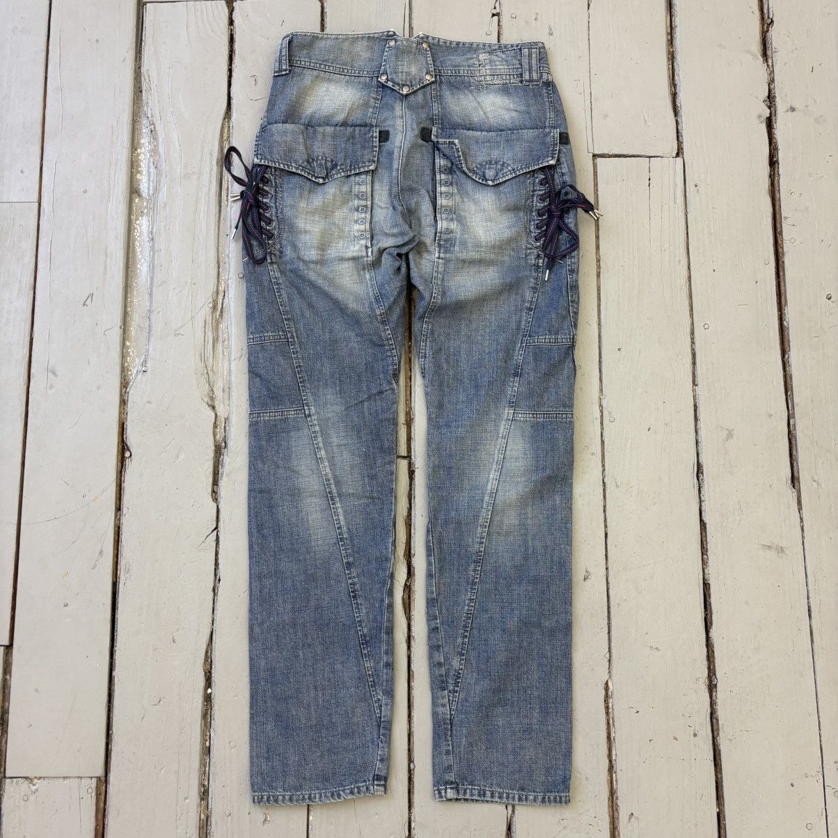 Marithe + Francois Girbaud Back-Lace Denim Size US 32 / EU 48 - 4 Thumbnail