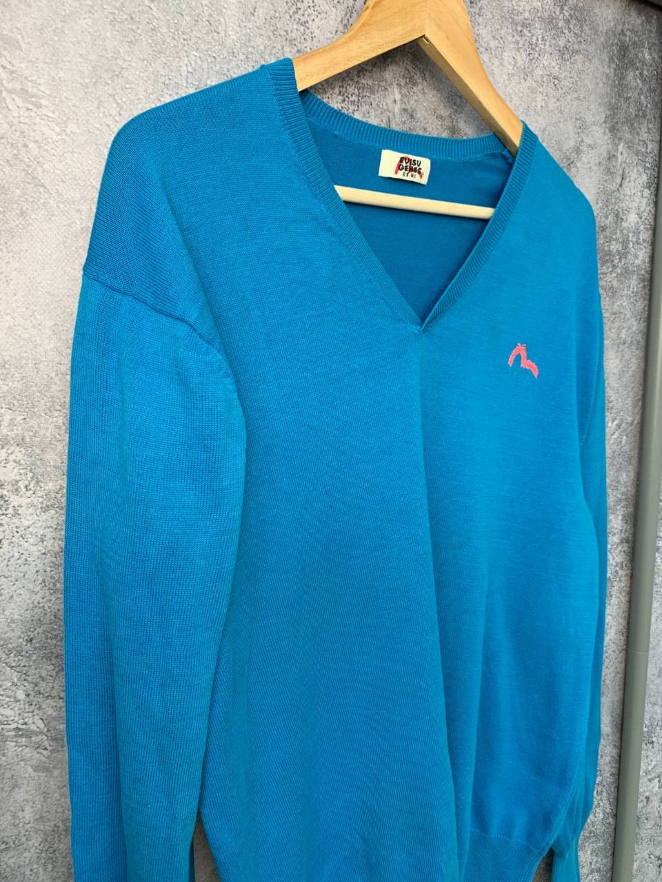 Evisu Evisu V-Neck Sweater LS Sweatshirt Jumper Cotton Pullover Size US XL / EU 56 / 4 - 3 Thumbnail