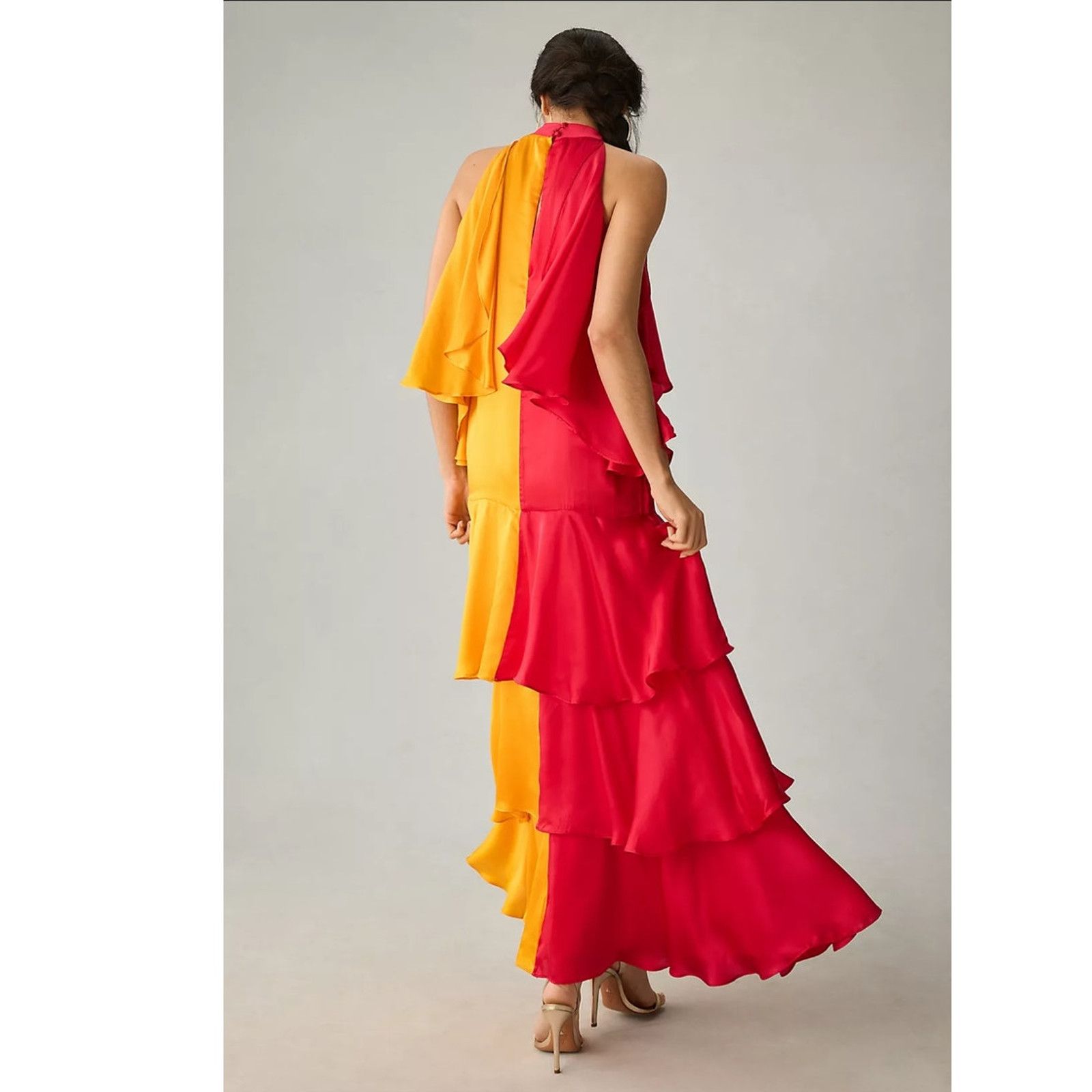 Anthropologie New Pinnacle by Shruti Sancheti Mock-Neck Colorblock Dress Size XS / US 0-2 / IT 36-38 - 4 Thumbnail
