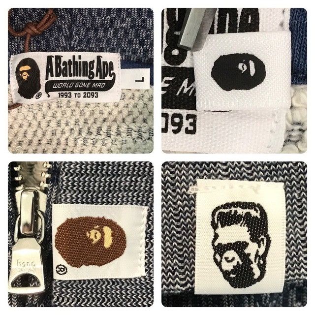 Bape 2020 BAPE Navy Shark Full Zip Hoodie a bathing ape Size US L / EU 52-54 / 3 - 7 Thumbnail