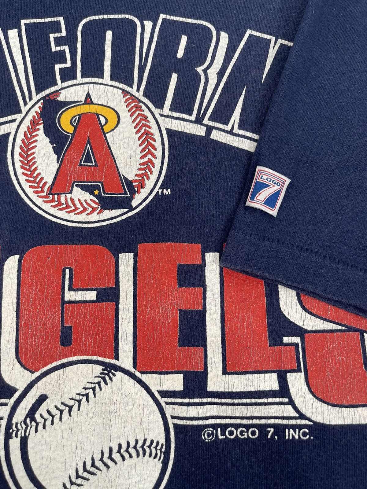 Logo 7 × MLB × Vintage 90s Vintage MLB California Angels tee Size US L / EU 52-54 / 3 - 3 Thumbnail