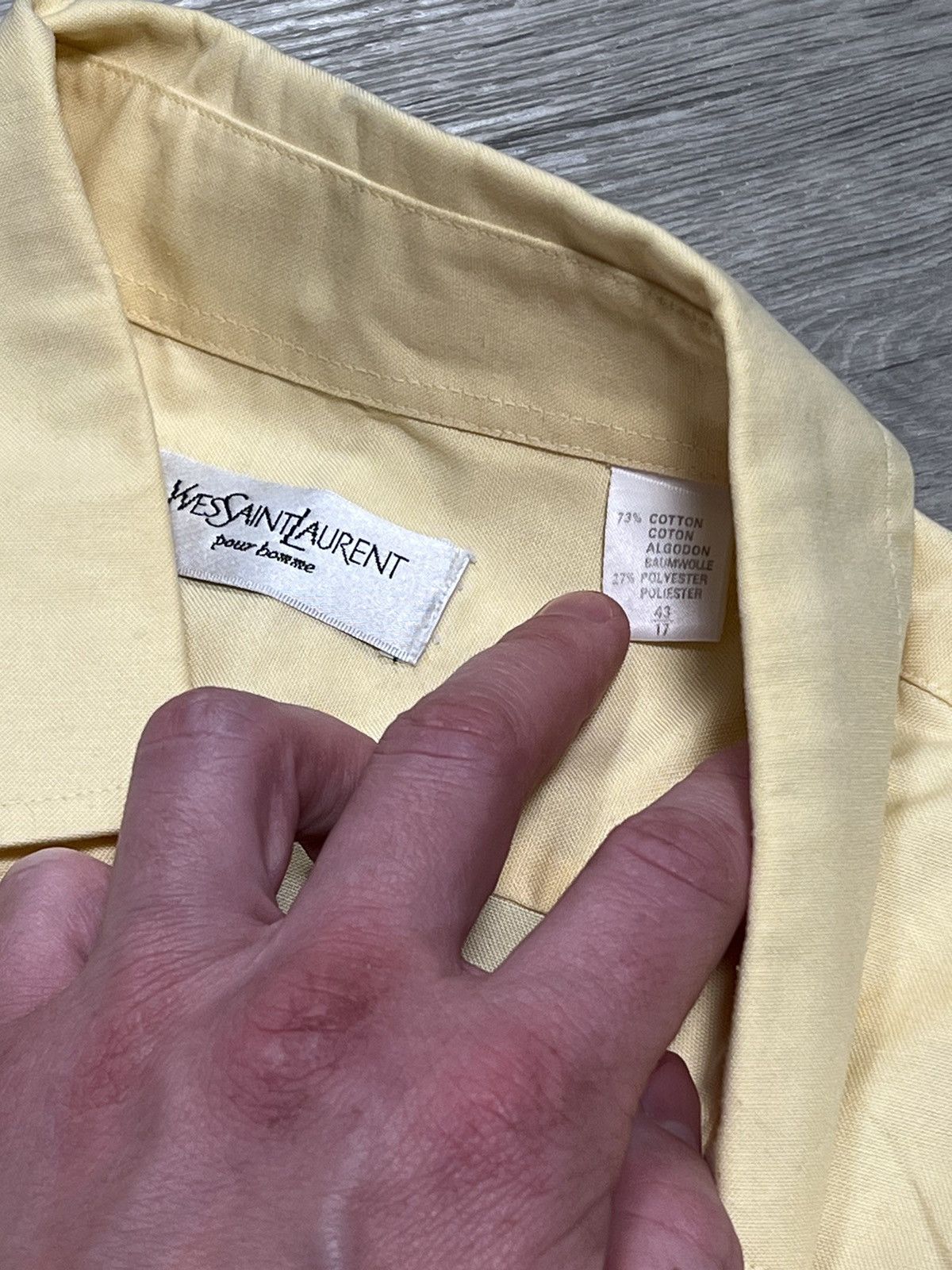 Yves Saint Laurent Yves Saint Laurent vintage cotton shirt Size US XL / EU 56 / 4 - 4 Thumbnail